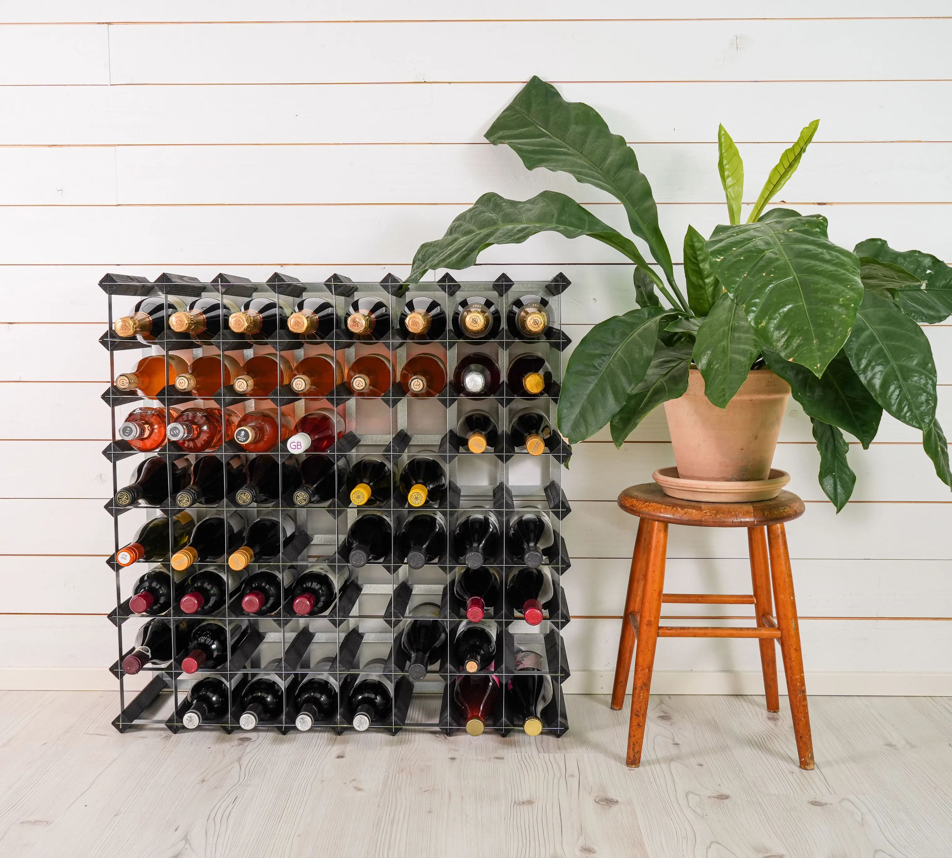 Traditional Wine Racks Vinreoler Vinreol i Sort ask, 72 flasker, 3