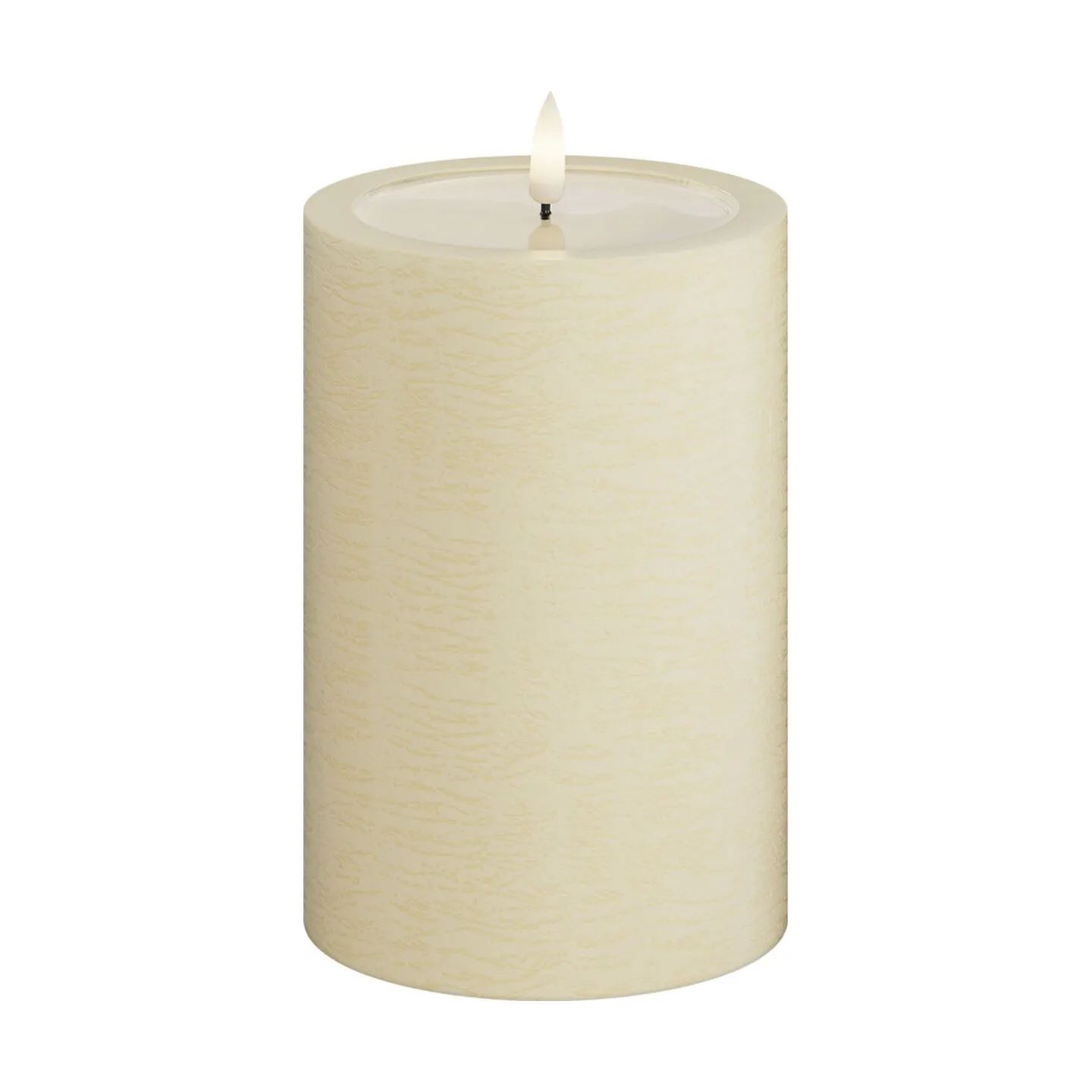 Deluxe Homeart LED-lys Unique LED Bloklys i Creme, H15 x Ø10 cm, 1