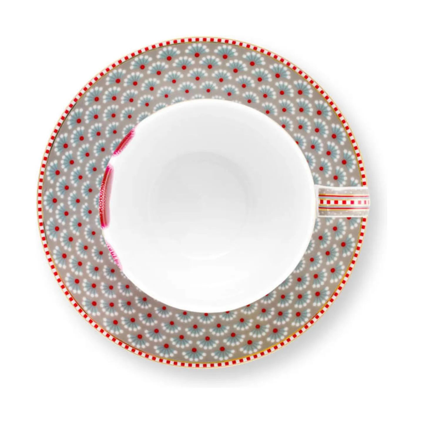 PIP Studio Krus og kopper med hank Blooming Tales Kop m. underkop - 2 stk. i Khaki, 3