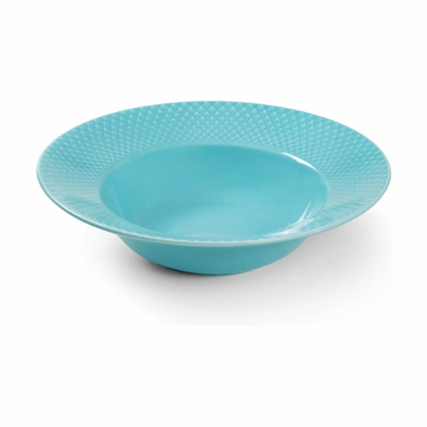 Lyngby Porcelæn Dybe tallerkener Rhombe Color Rhombe Dyb Tallerken i turkis, 24,5 cm, 4