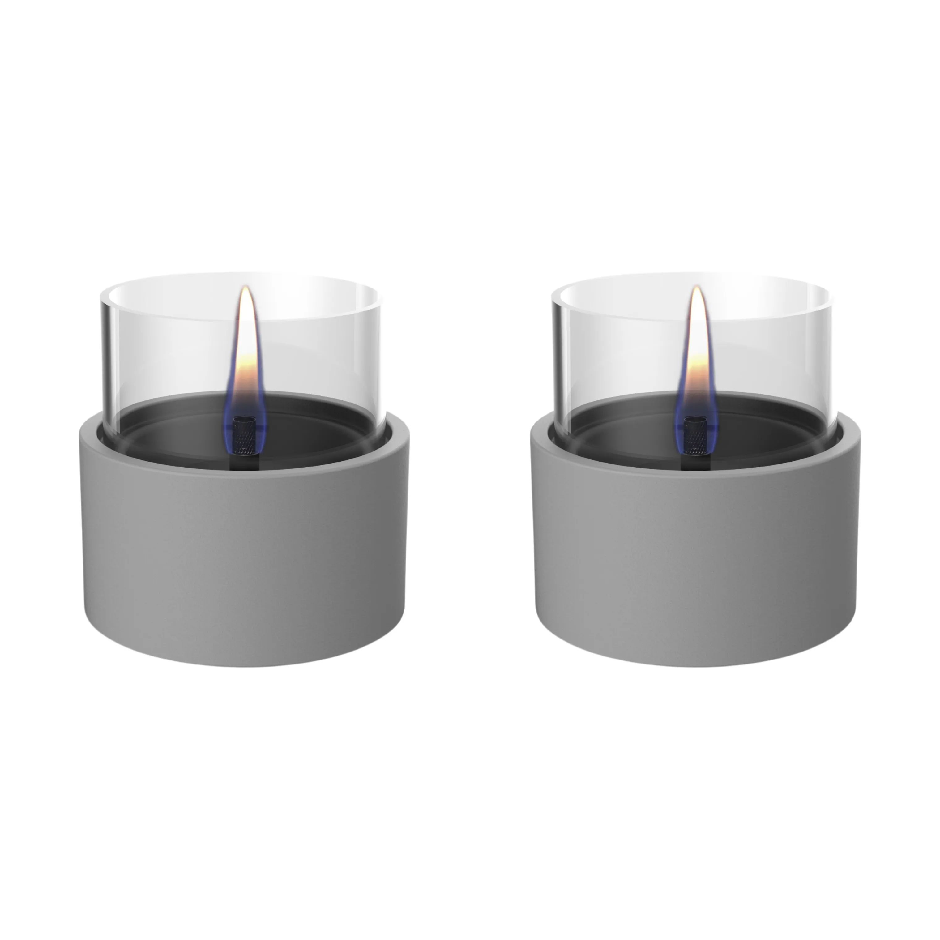 TenderFlame Fyrfadsstage Breeze Bordlanterne - 2 stk. i Grå, 1