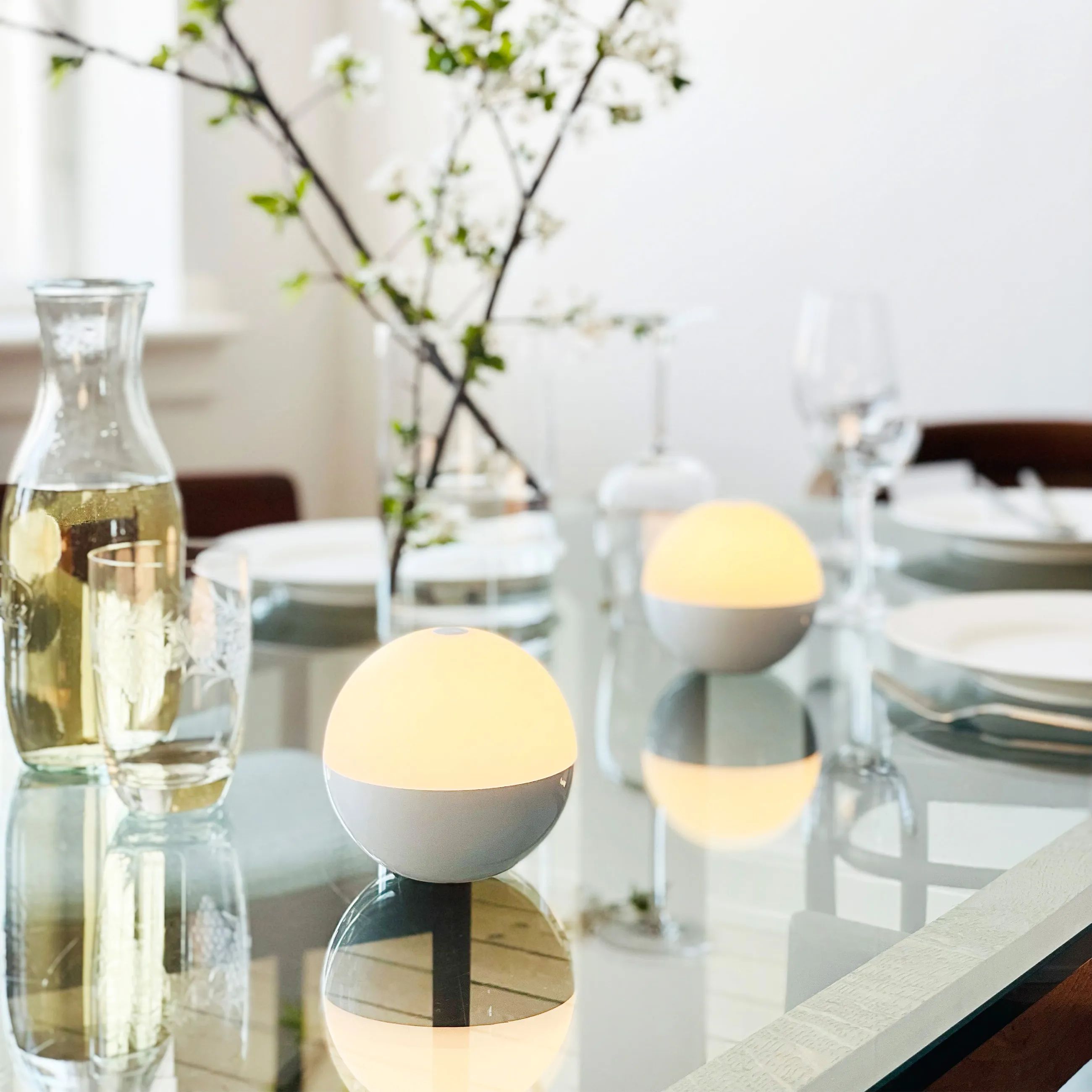 Dyberg Larsen LED-lamper Alba LED Bordlampe i Hvid, 2