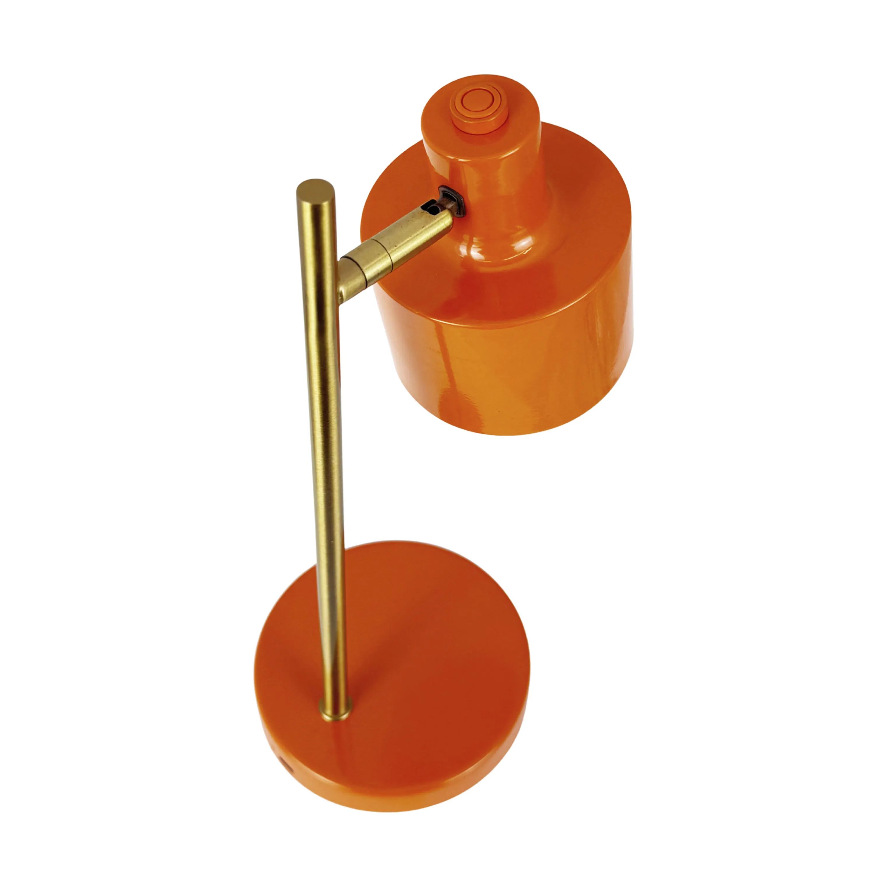 Dyberg Larsen Bordlamper Ocean Bordlampe i Orange/ Messing, 28 cm, 4