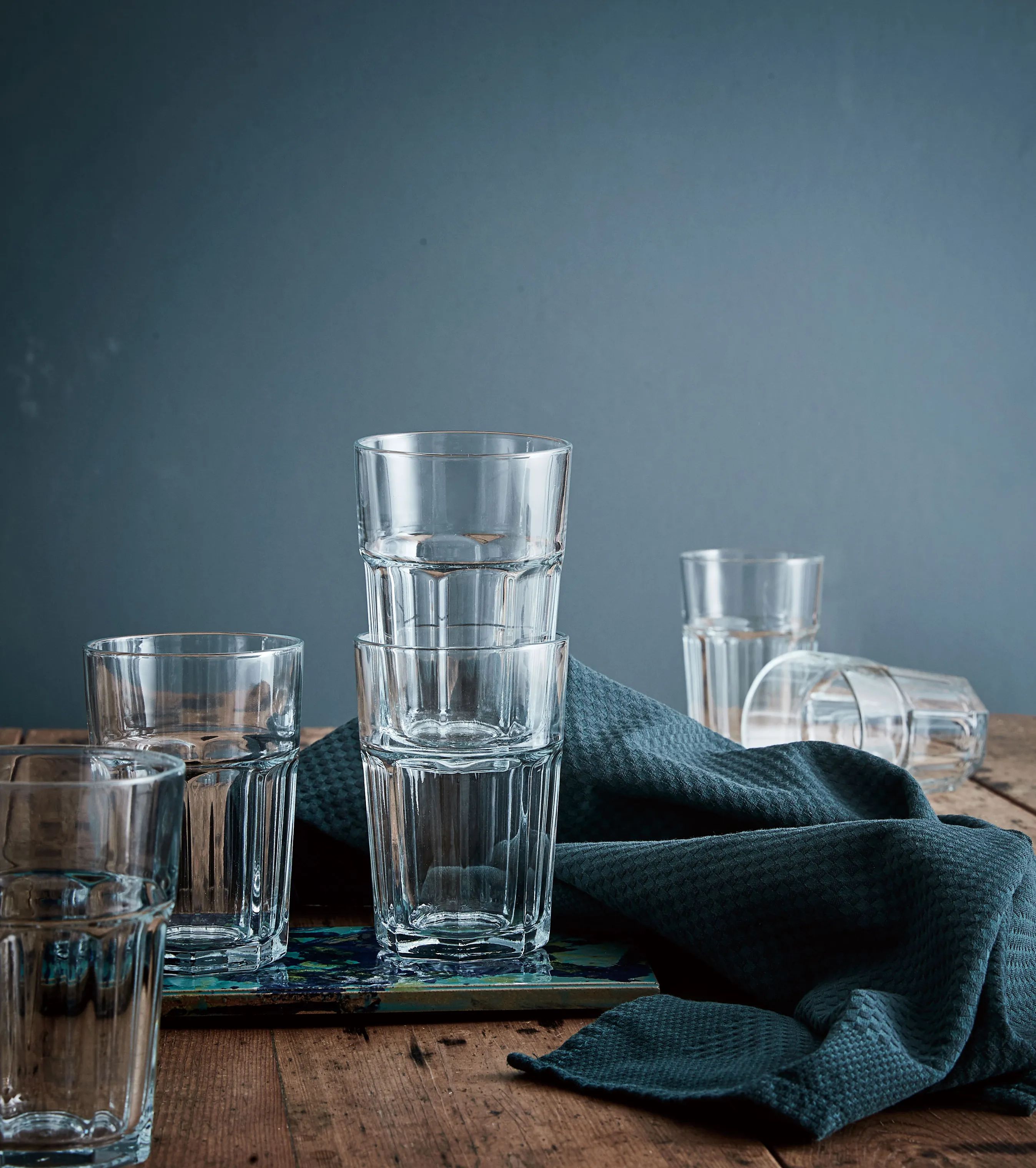 Aida Vandglas Granit Caféglas - 6 stk. i Klar, 2