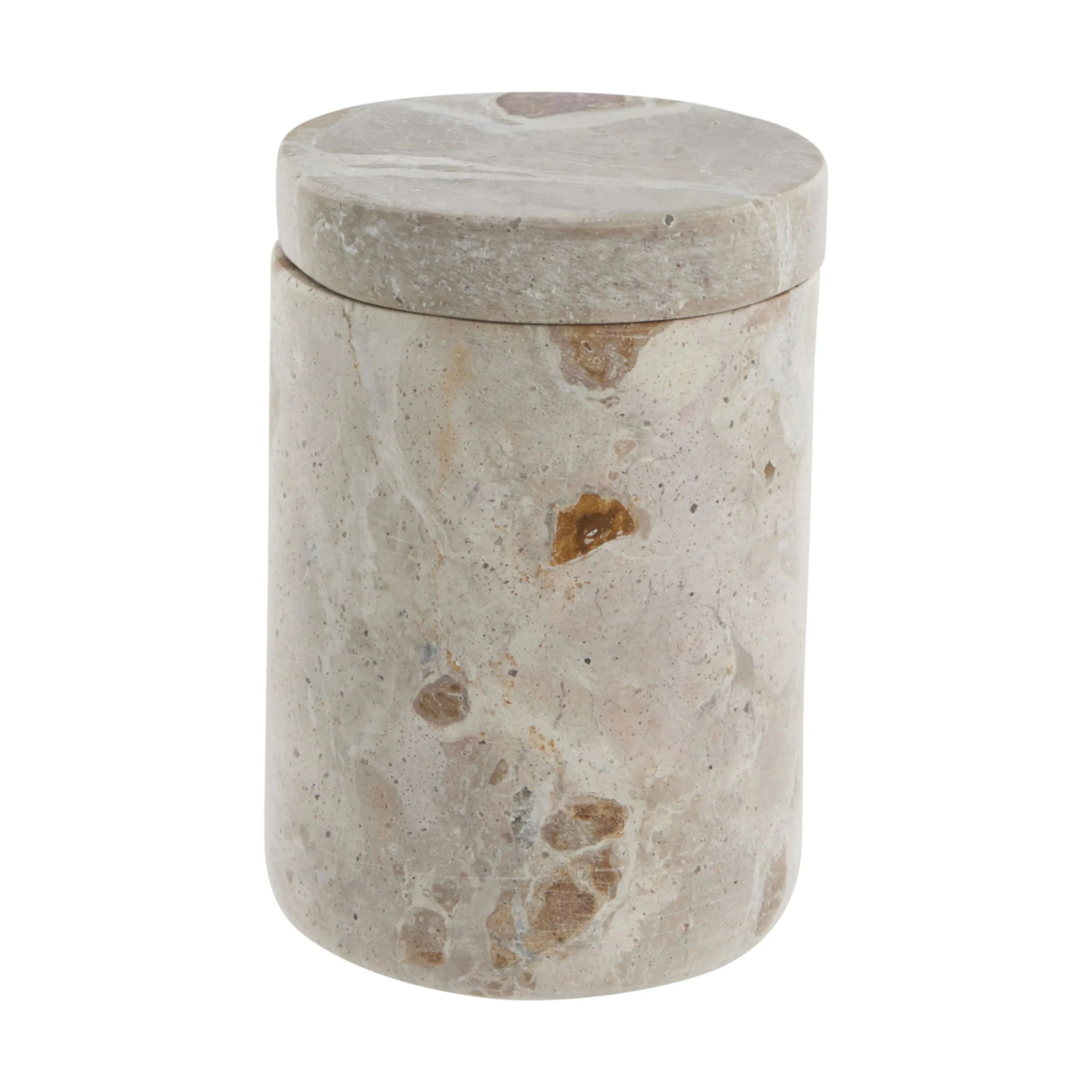 Lene Bjerre Småopbevaring Ellia Krukke m. Låg i sand, 9 cm, 1