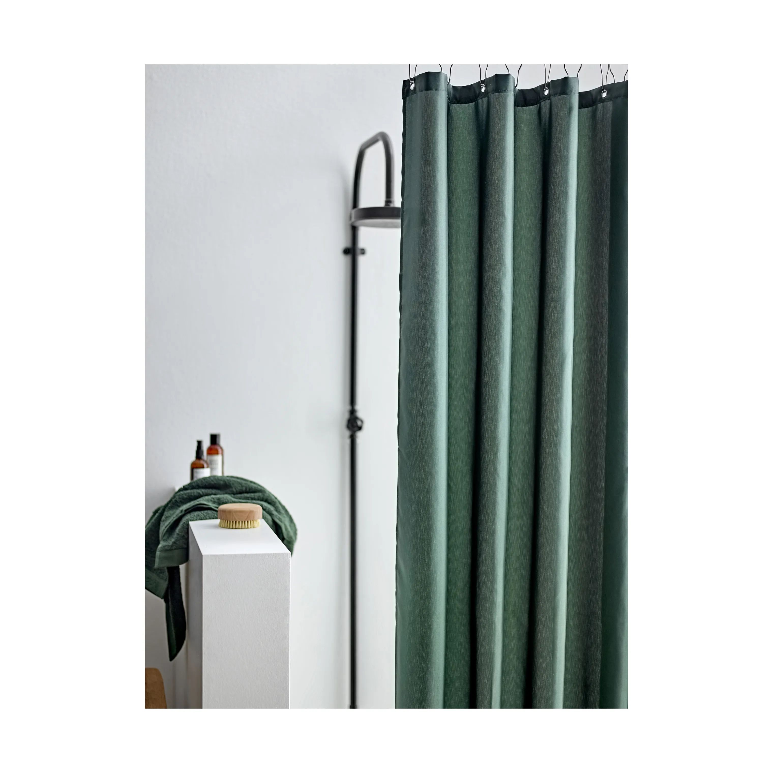 Södahl Badeforhæng Comfort Badeforhæng i Mørkegrøn, B180 x L200 cm, 2
