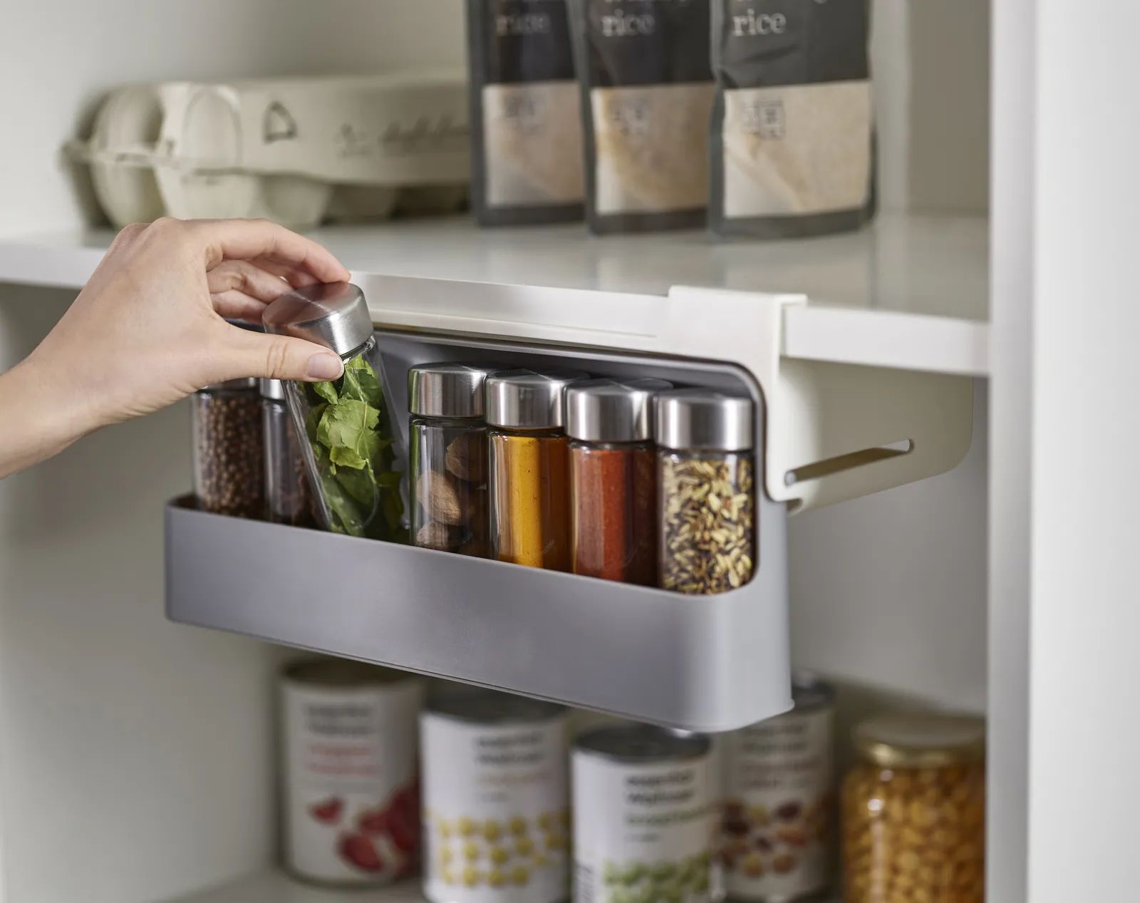 Joseph Joseph Opbevaringsbokse Cupboardstore Køkkenopbevaring i Grå, B32 x L13,5 cm, 5