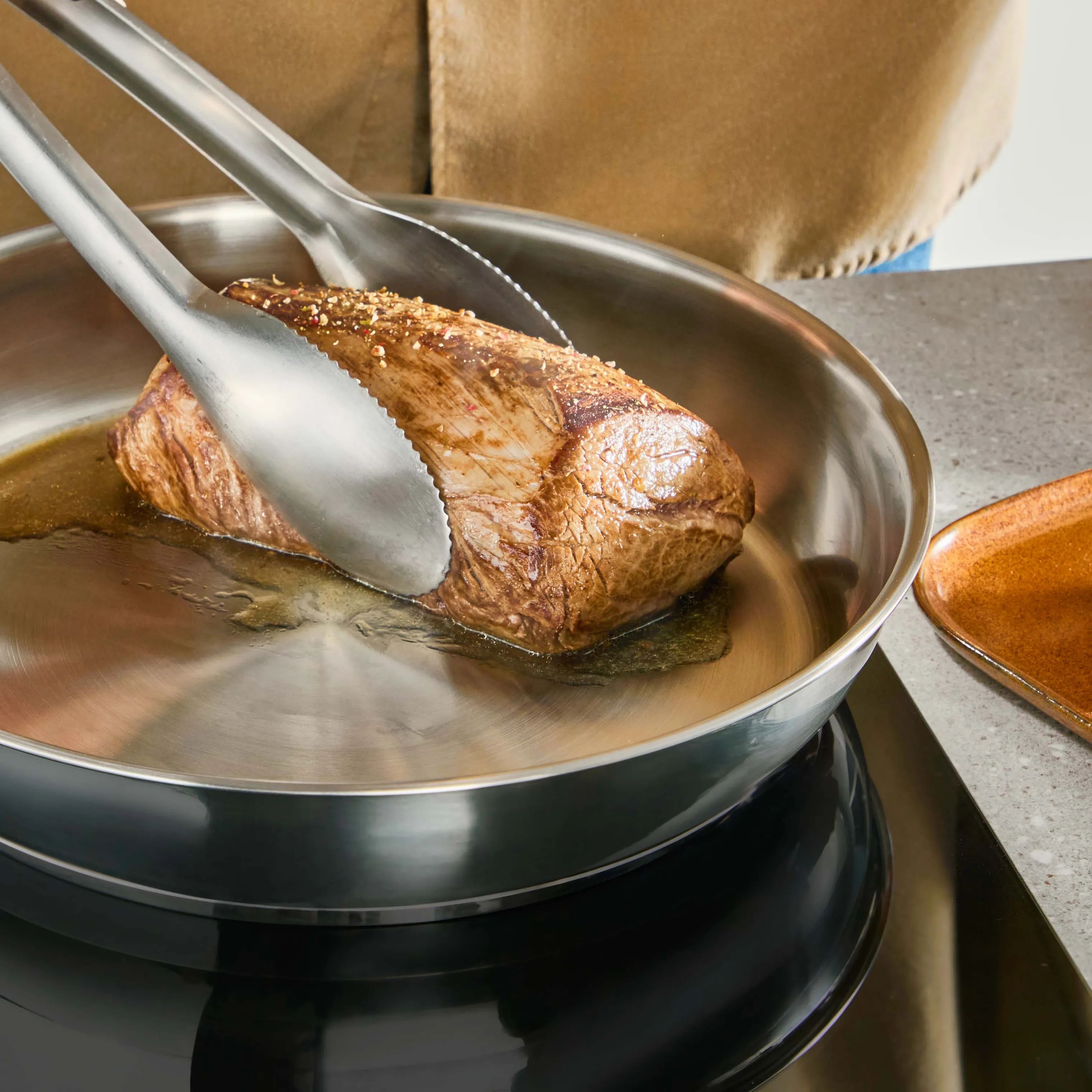 Tefal Stegepander Ingenio Emotion Plus SS Stegepandesæt - 3 dele i Sølvfarvet, 5