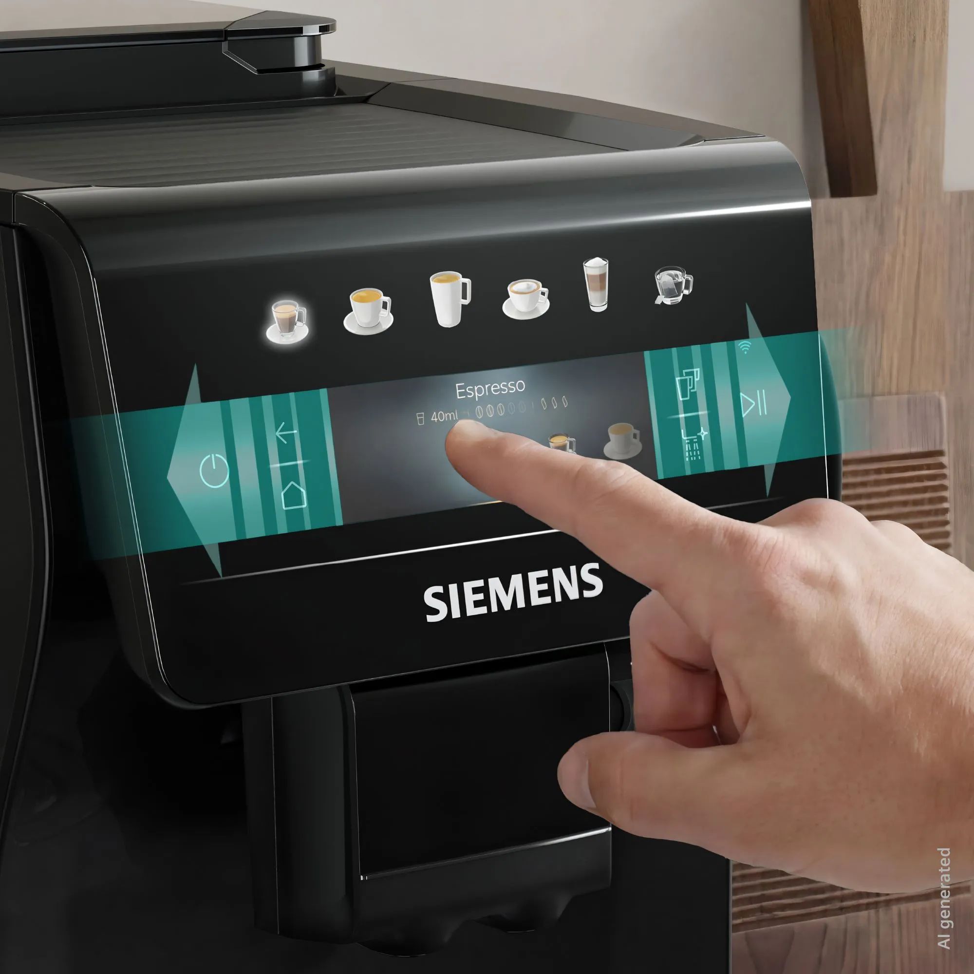 Siemens Espressomaskiner EQ600 iAroma Espressomaskine TP601E09 i Sort, 2