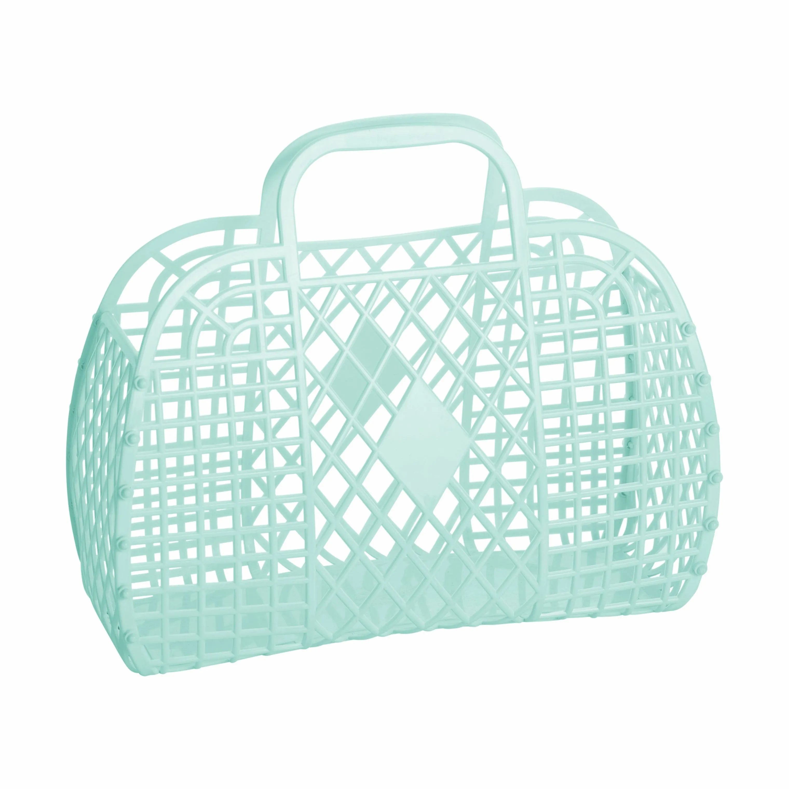 Sun Jellies Øvrigt interiør Retro Basket i Mint, Large, 1