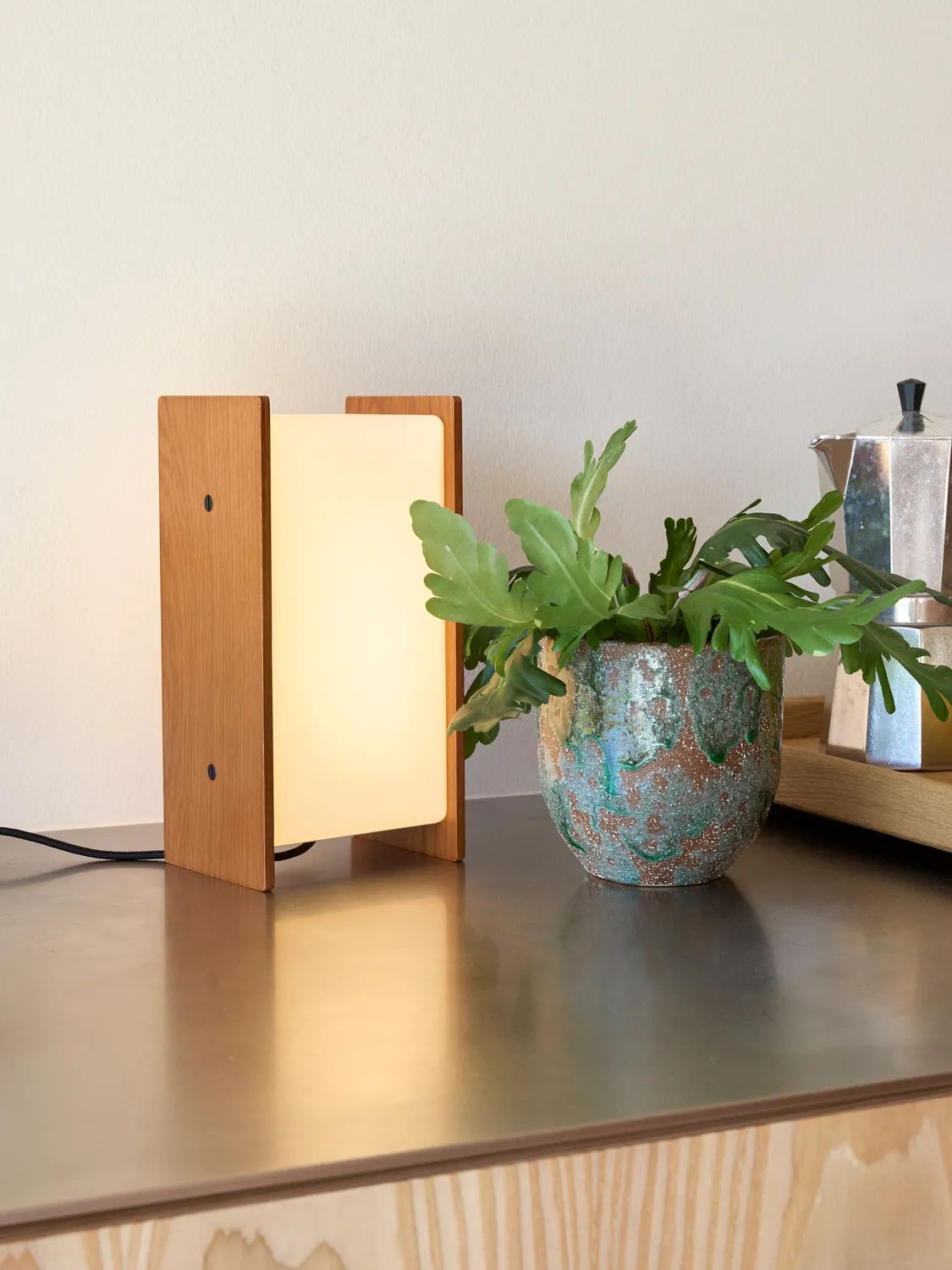 Hübsch Bordlamper Sabi Bordlampe i Natur,Hvid, 3
