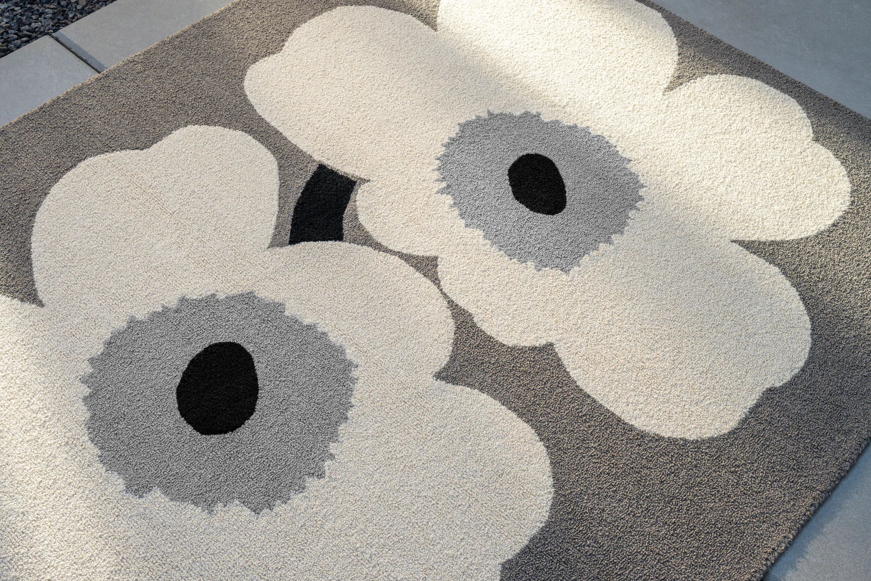 Marimekko by Brink & Campman Gulvtæpper Unikko Udendørsgulvtæppe i Grå, B200 x L280 cm, 2