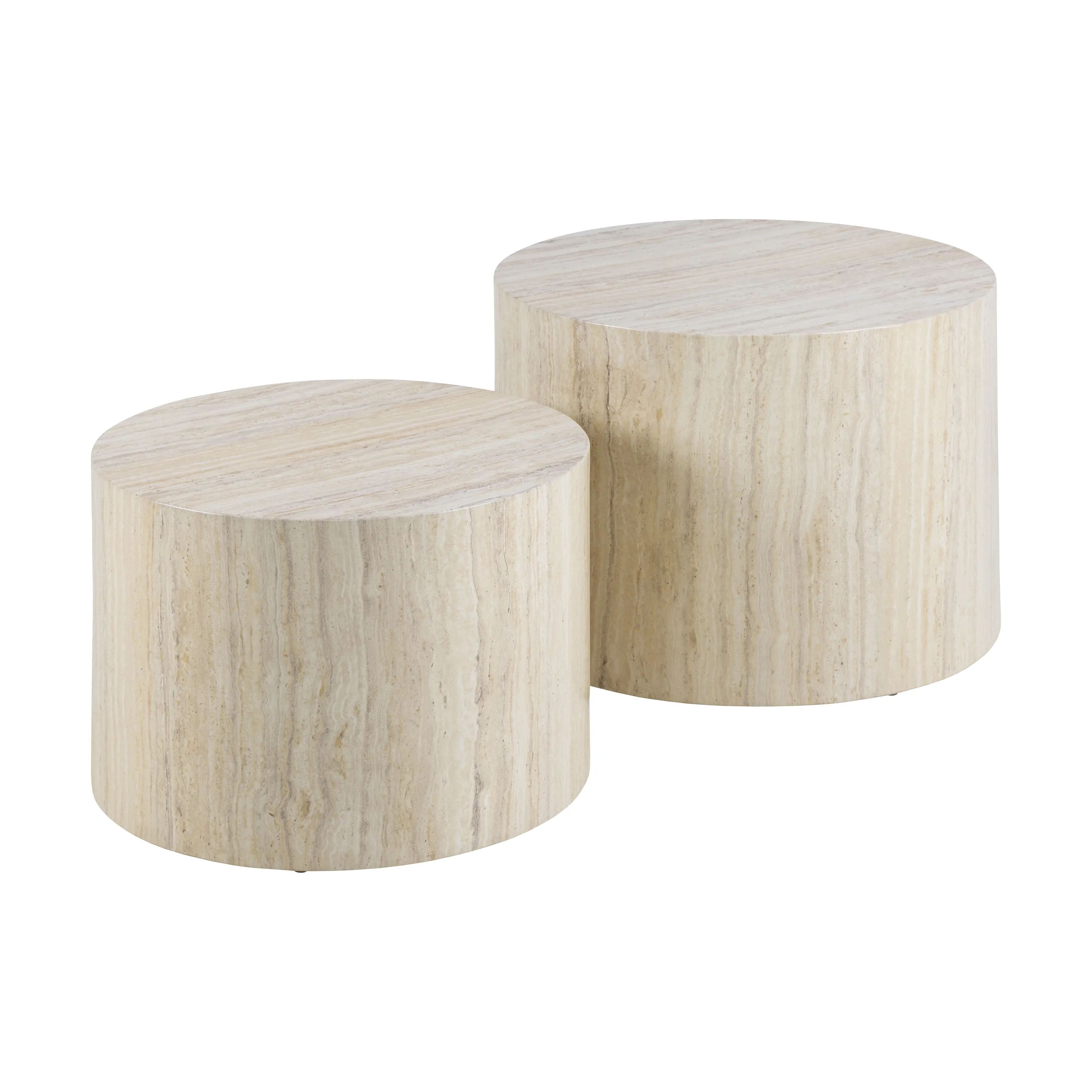 CASA Living Sofaborde Dice Sofabordssæt - 2 stk i Beige, 1