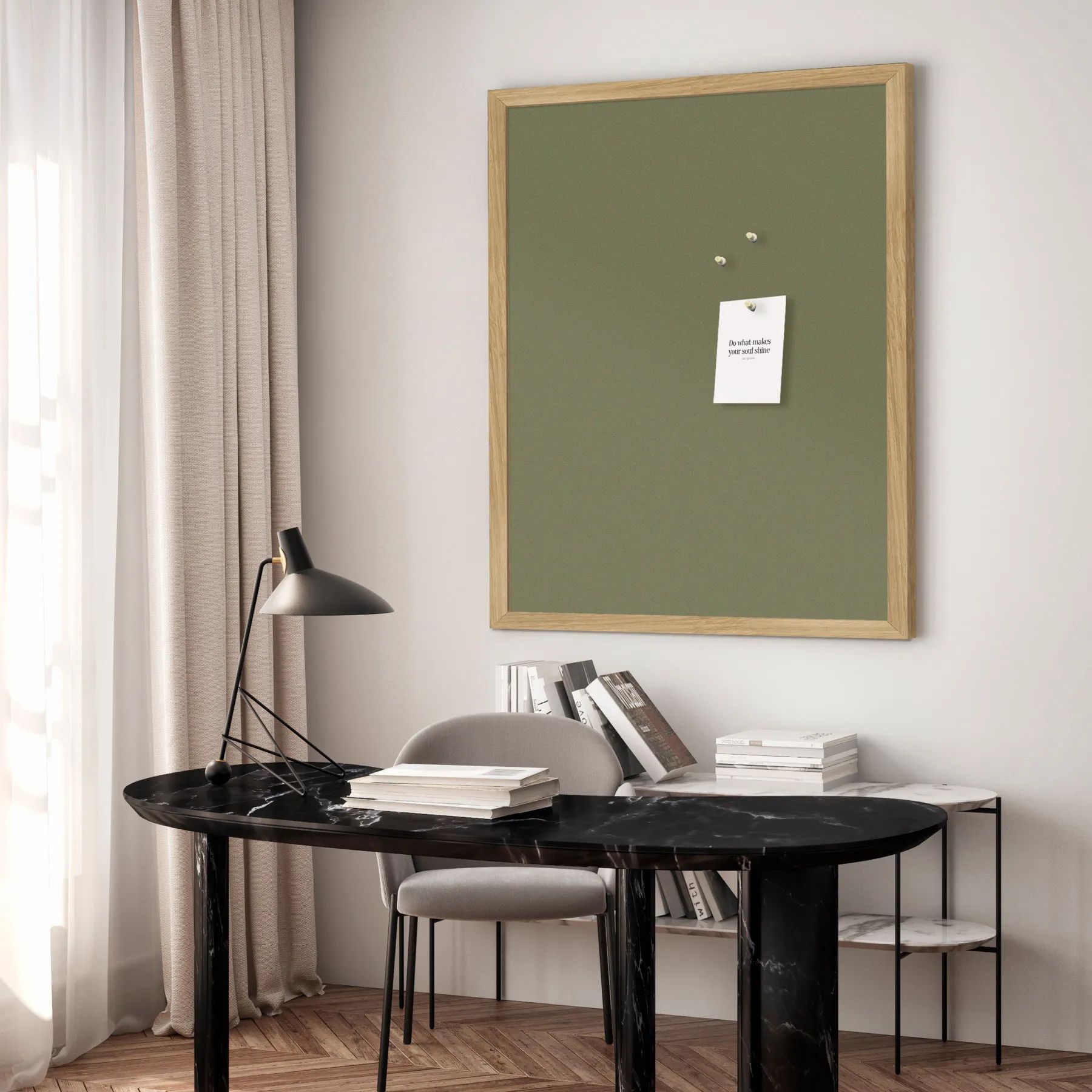 Incado Lærredstryk Opslagstavle i Deluxe Green, 4