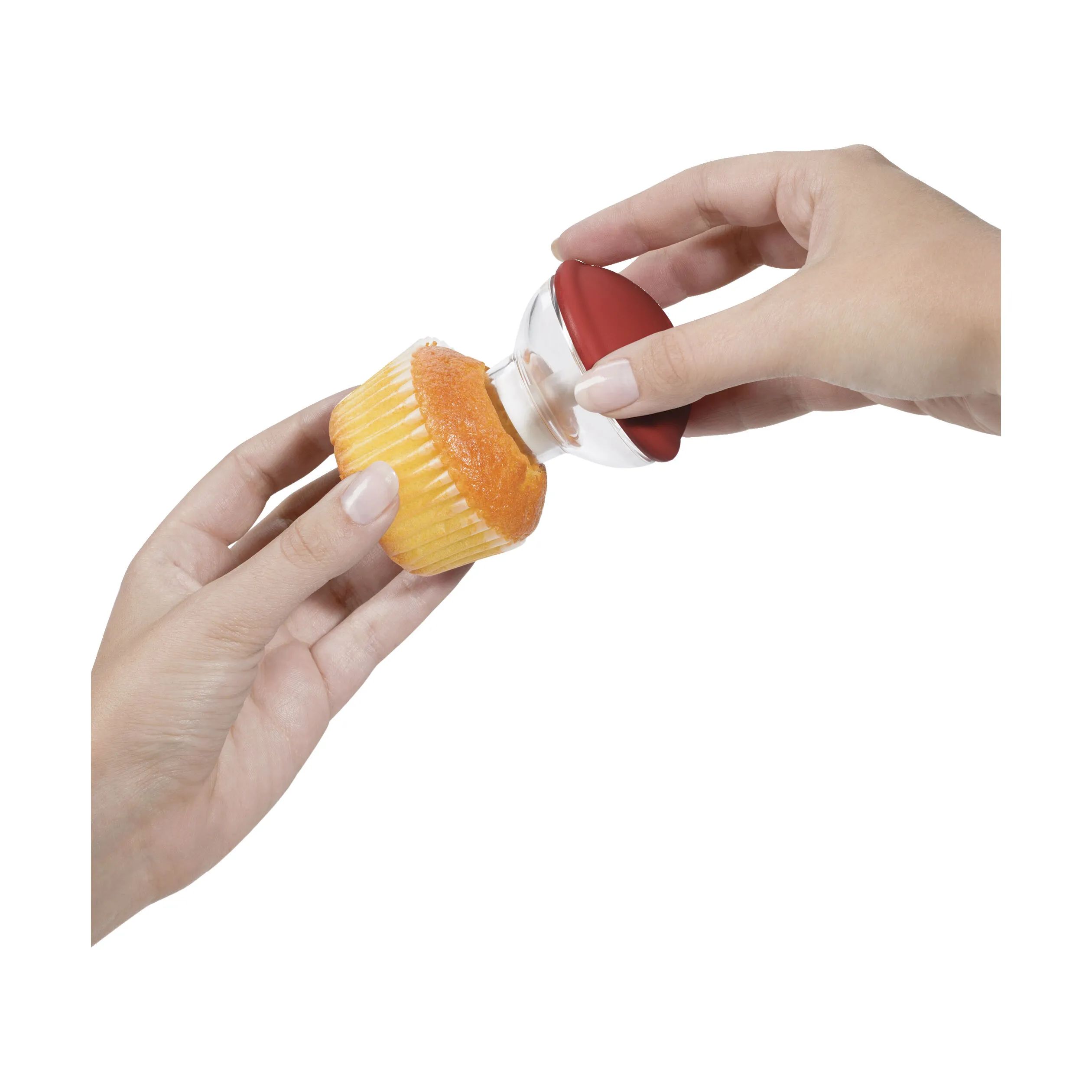 OXO Bageredskaber Good Grips Cupcake Udhuler i Klar/rød, 4