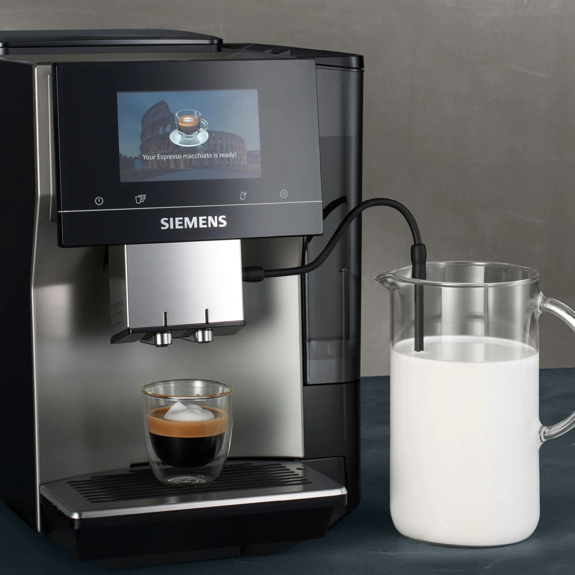 Siemens Espressomaskiner EQ700 Espressomaskine TP715R01 i Sort, 3