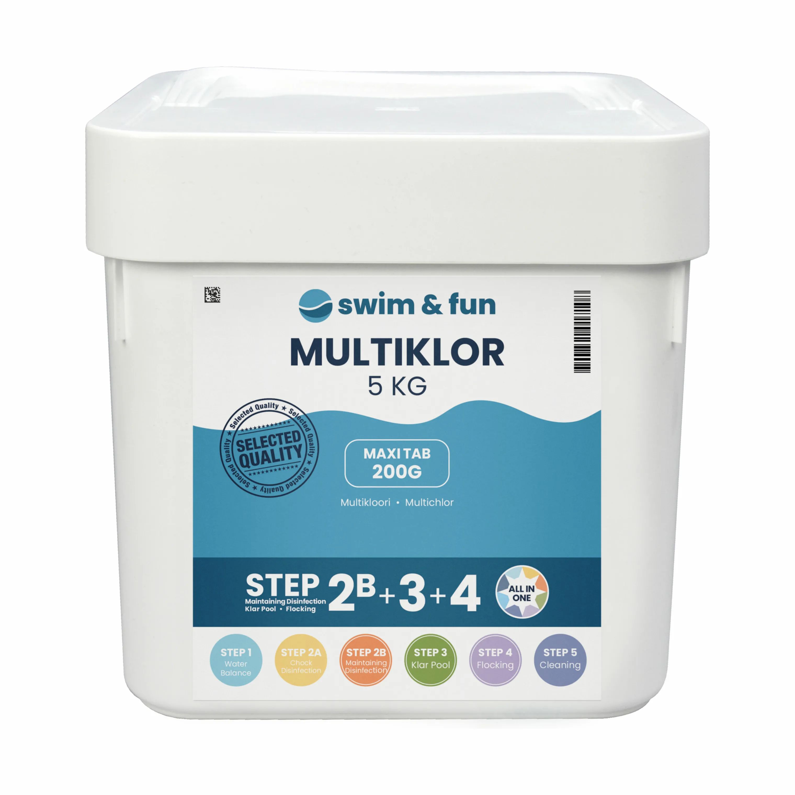Swim & Fun Poolrengøring Vandplejemiddel Multipooltablet i hvid, 1