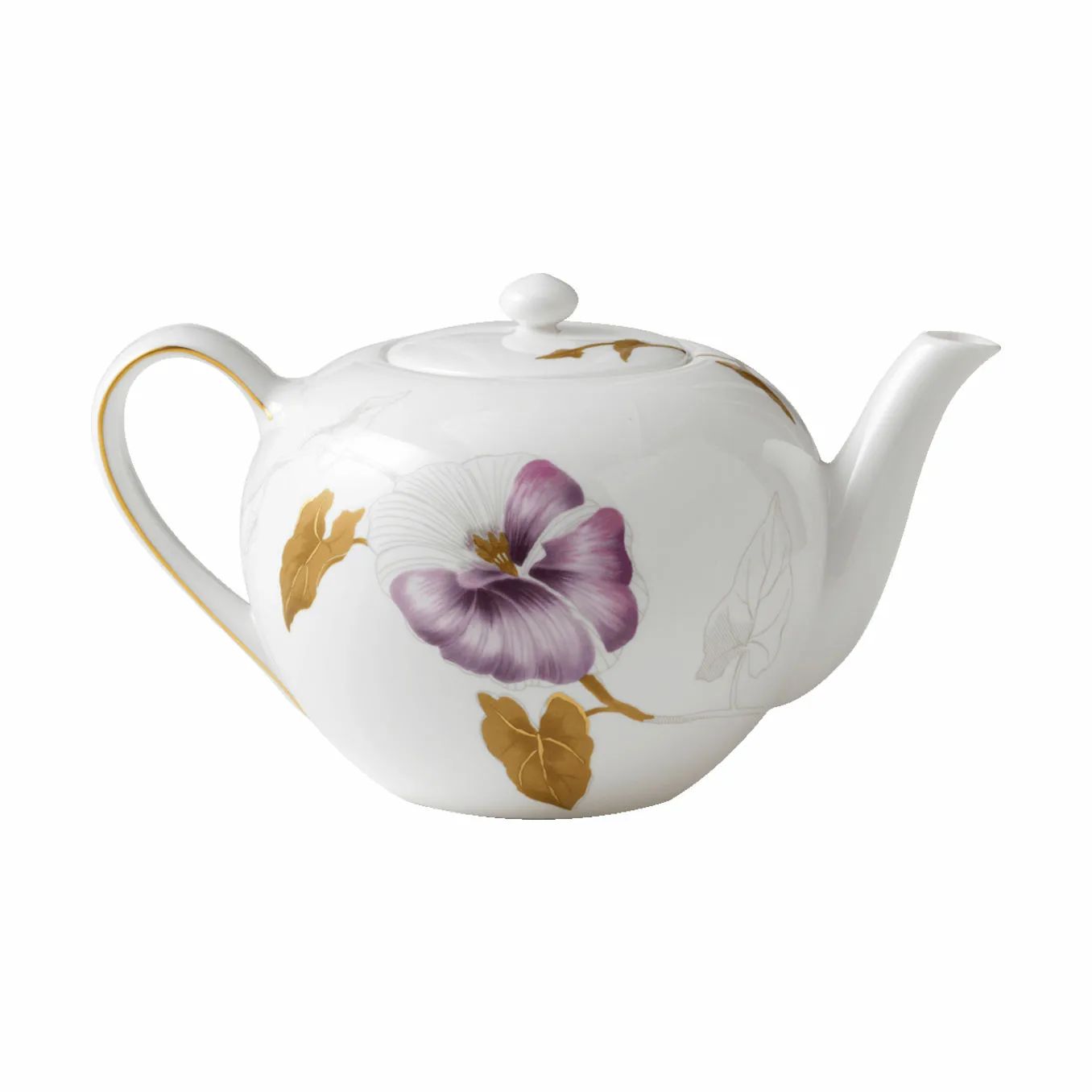 Royal Copenhagen Tekander Flora Tekande - Snerle i Lilla/hvid, 4