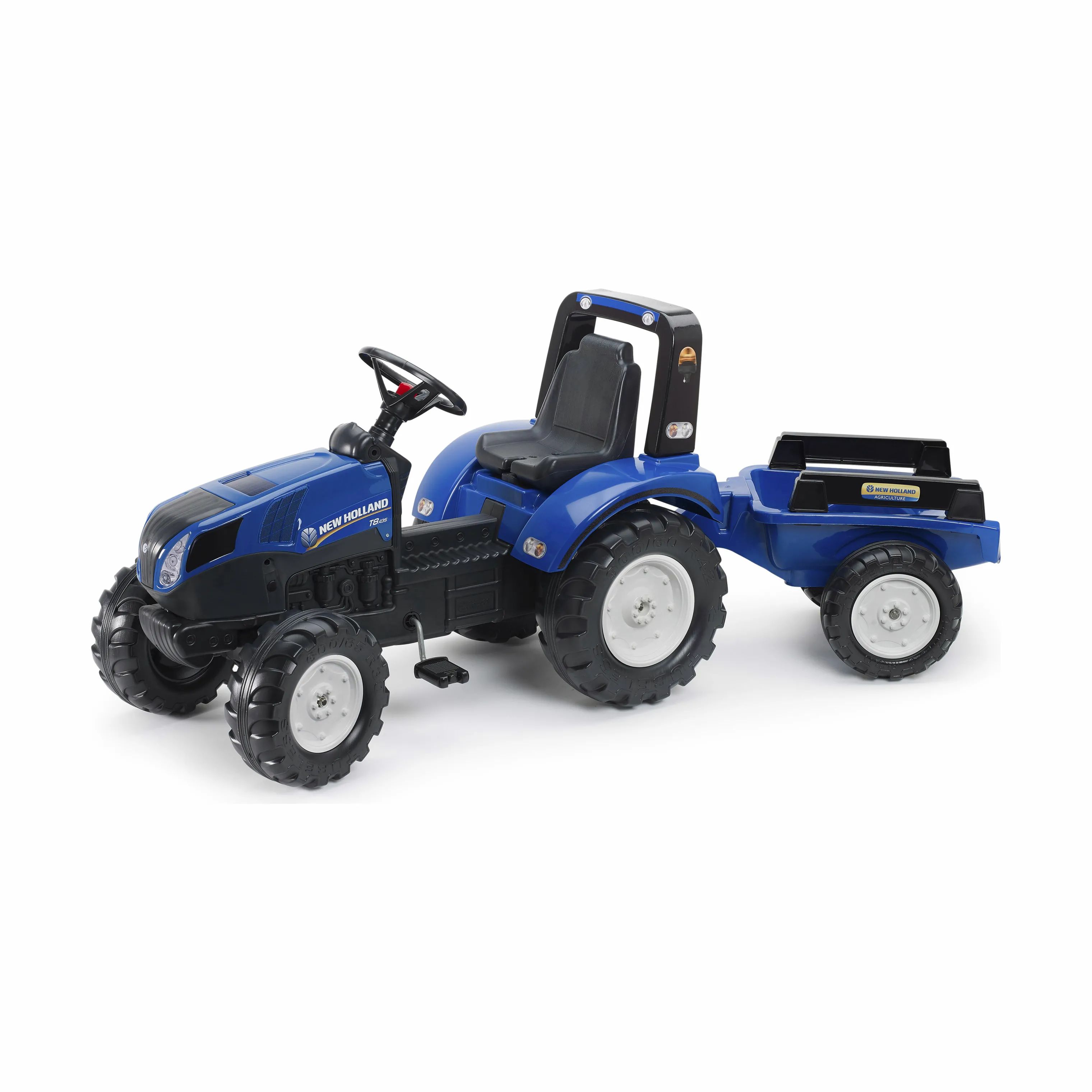 FALK Øvrig udeleg Traktor med vogn - New Holland i blå/sort, 1