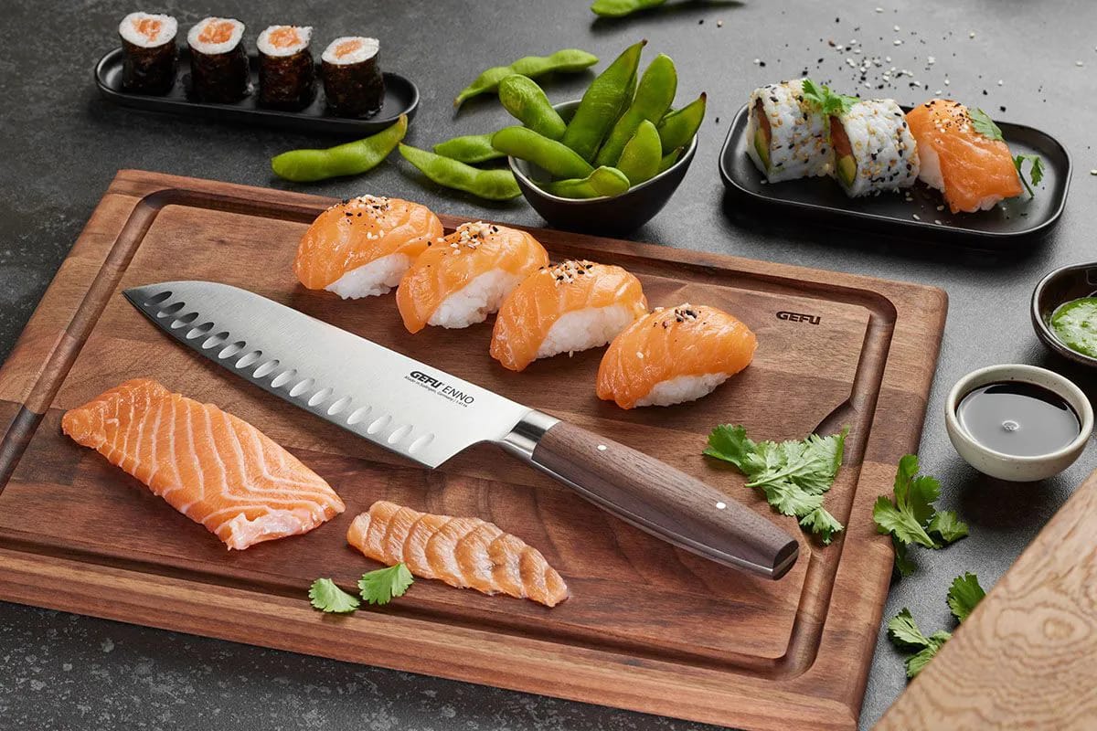 Gefu Santokuknive Enno Santokukniv i Brun, 2