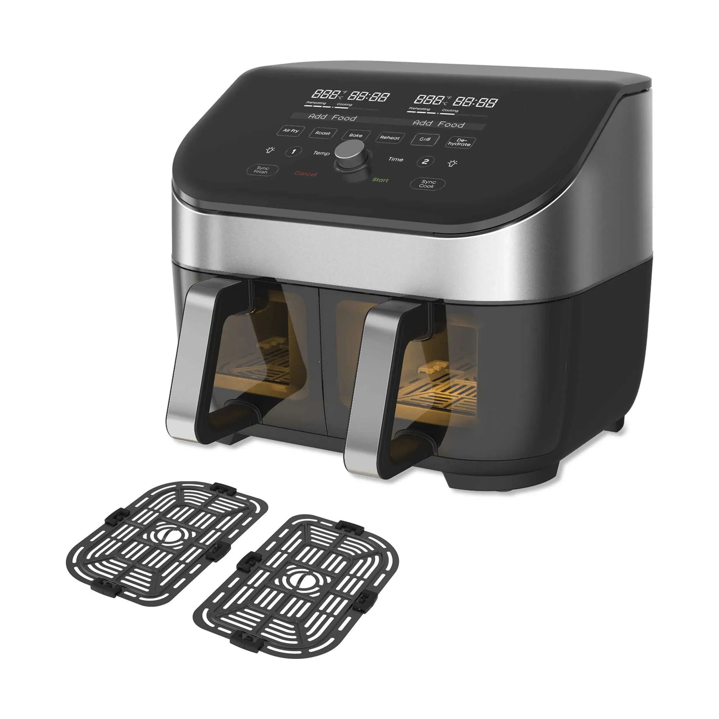 Instant Airfryers Vortex+ Dual Airfryer i Sort/ rustfrit stål, 3