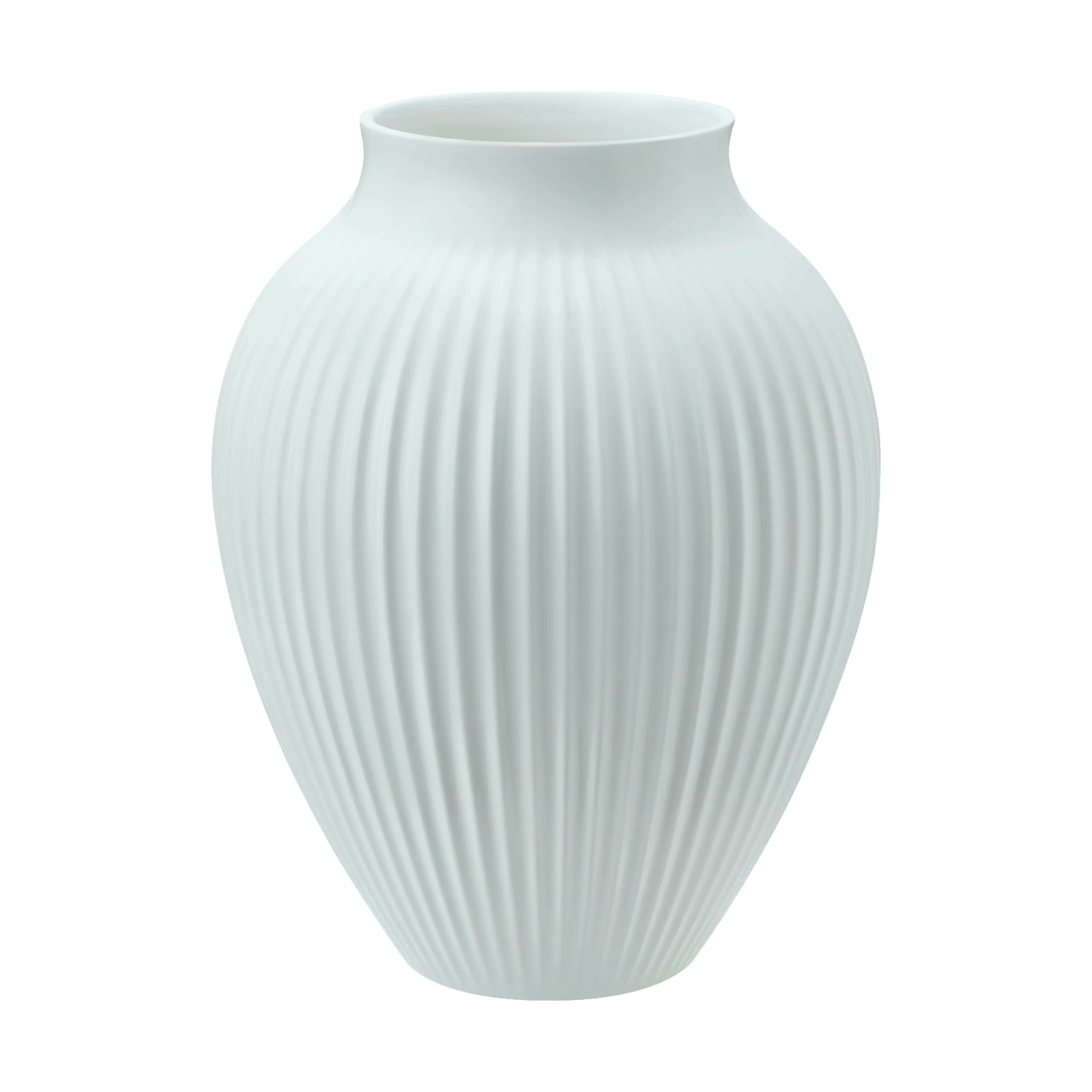Knabstrup Keramik Vaser Ripple Vase i ice blue, 20 cm, 1