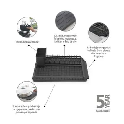 Brabantia Opvaskestativer Sink-side Opvaskestativ i Sort, 4