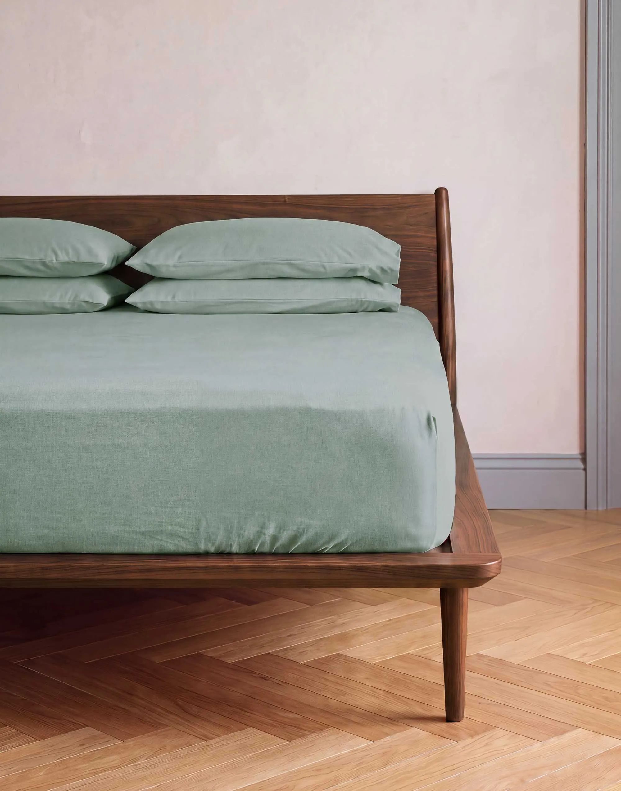 Essenza Lagner Fine Organic Jersey Topmadraslagen i Dusty teal, B200 x L220 cm, 2