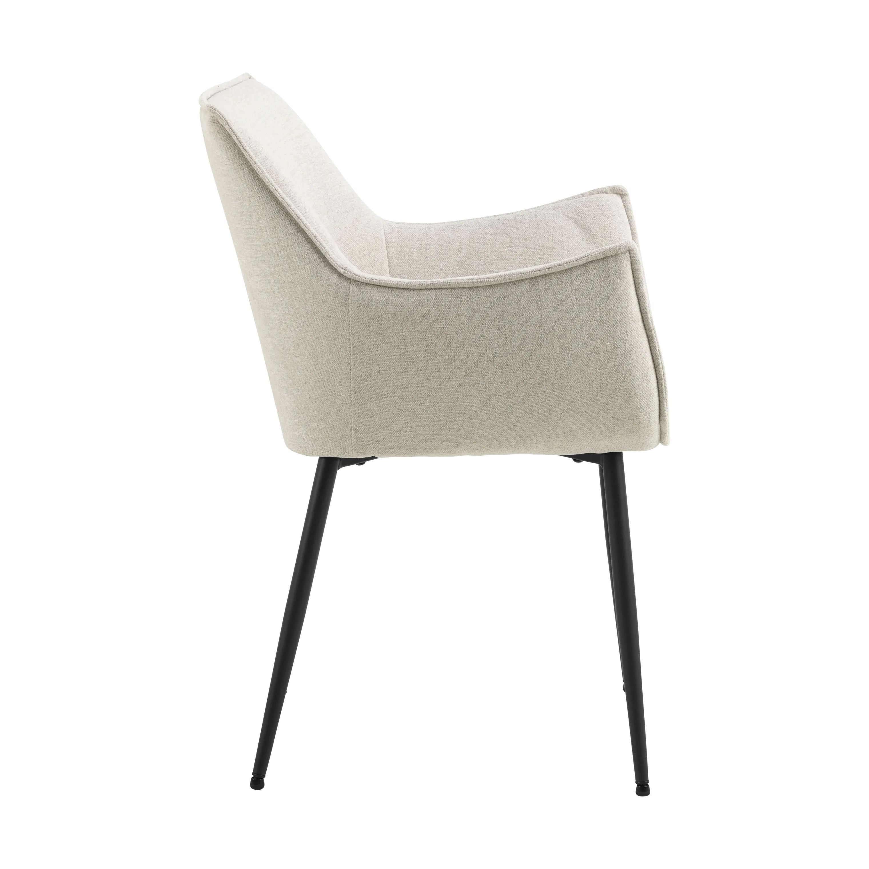 CASA Living Spisebordsstole Bonita Spisebordsstol med armlæn - 2 stk i Beige, 4