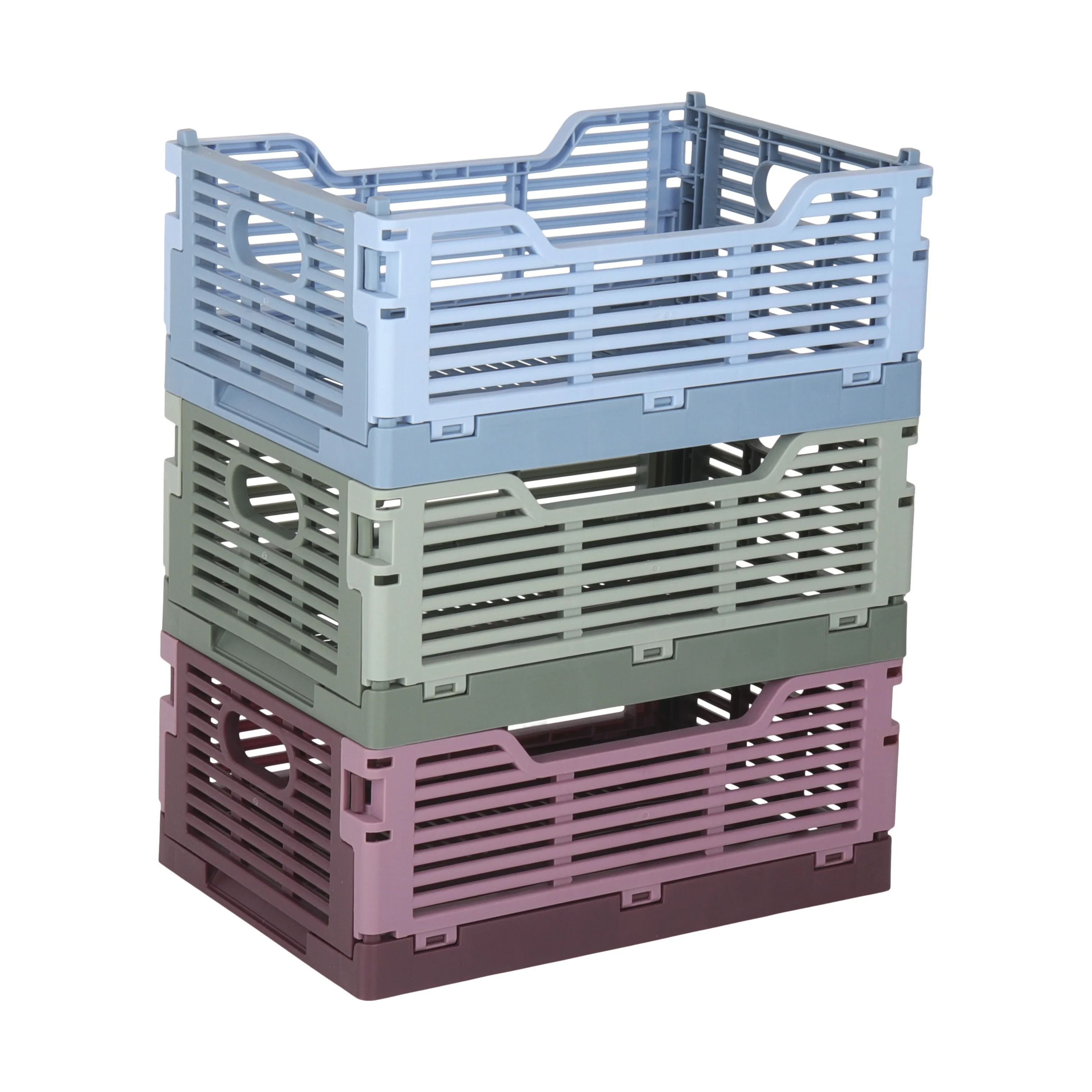 CASA Living Kasser Foldekasse i Grøn, B15 x L22 cm, 4