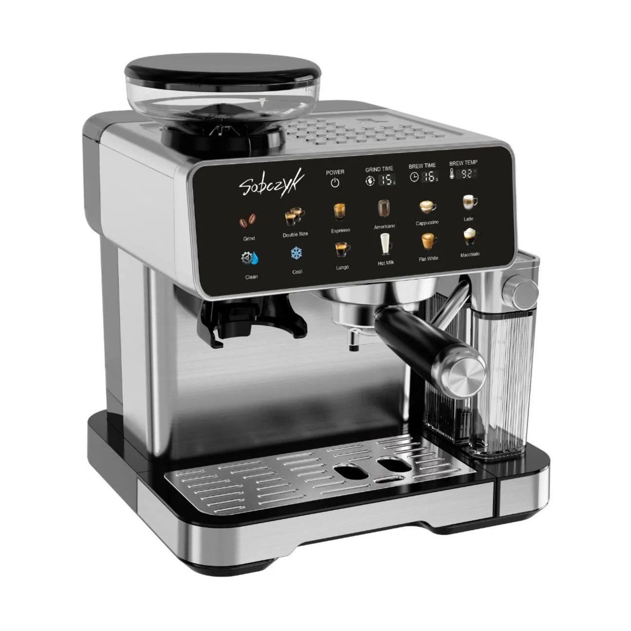 Casper Sobczyk Espressomaskiner Espressomaskine i Stål/sort, 1