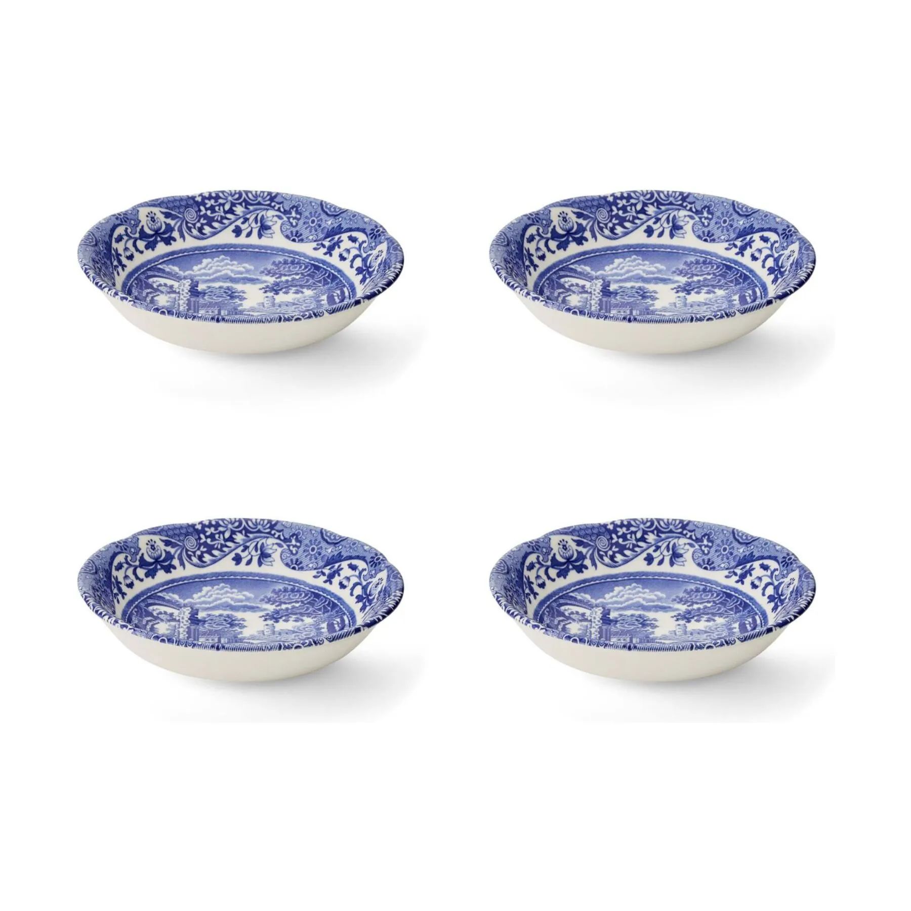 Spode Serveringsskåle Blue Italian Blue Italien Skål - 4 stk. i 16 cm, 1
