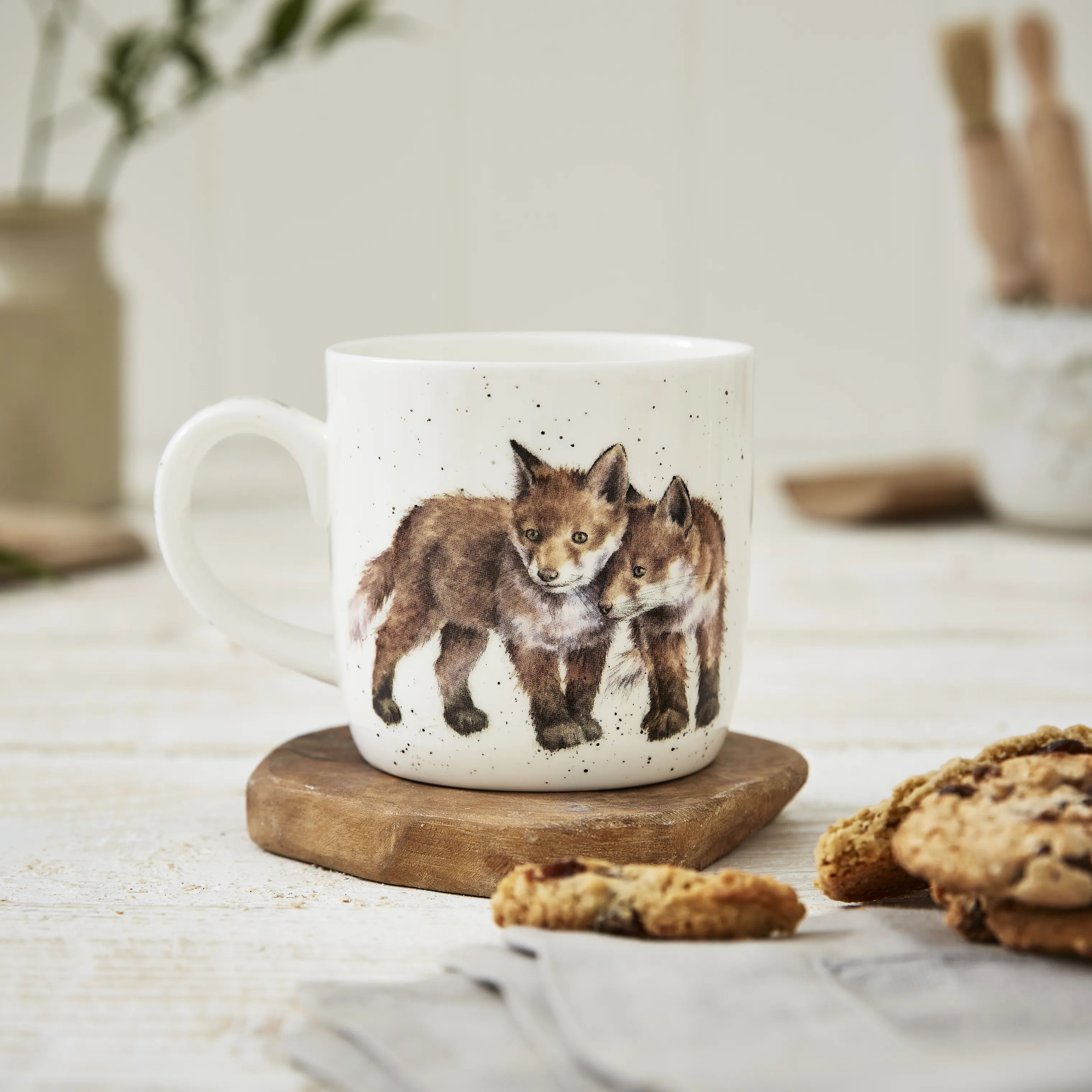 Royal Worcester Krus og kopper med hank Wrendale Krus - Born to be wild i Ræv, 3