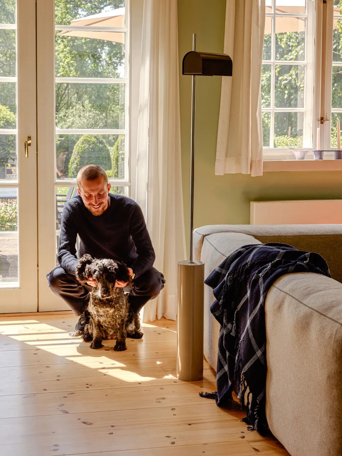 Hübsch Plaider Flok Plaid i Mørkeblå, 4