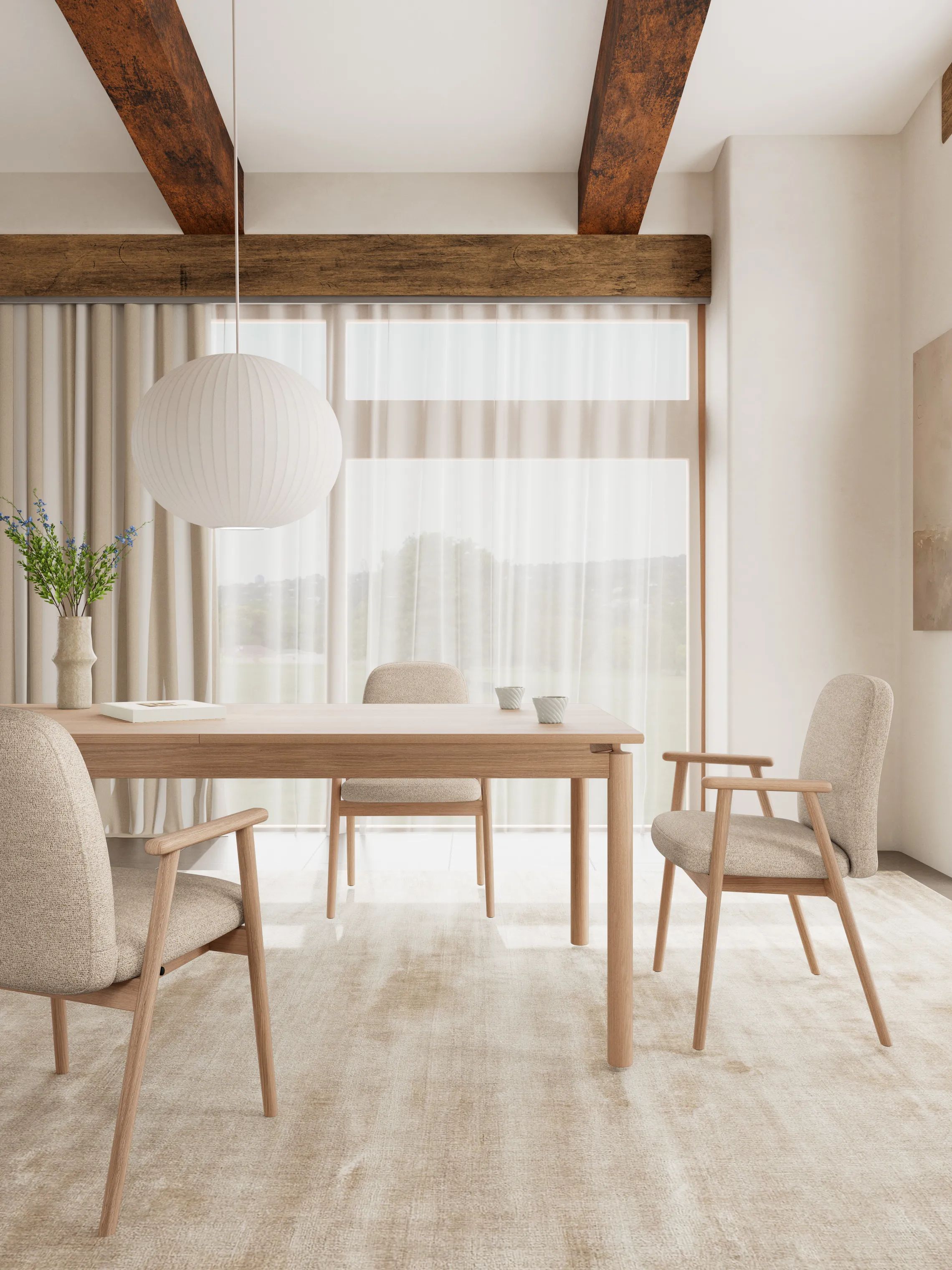 CASA Living Spisebordsstole Calvin Spisebordsstol - 2 stk. i Beige, 2