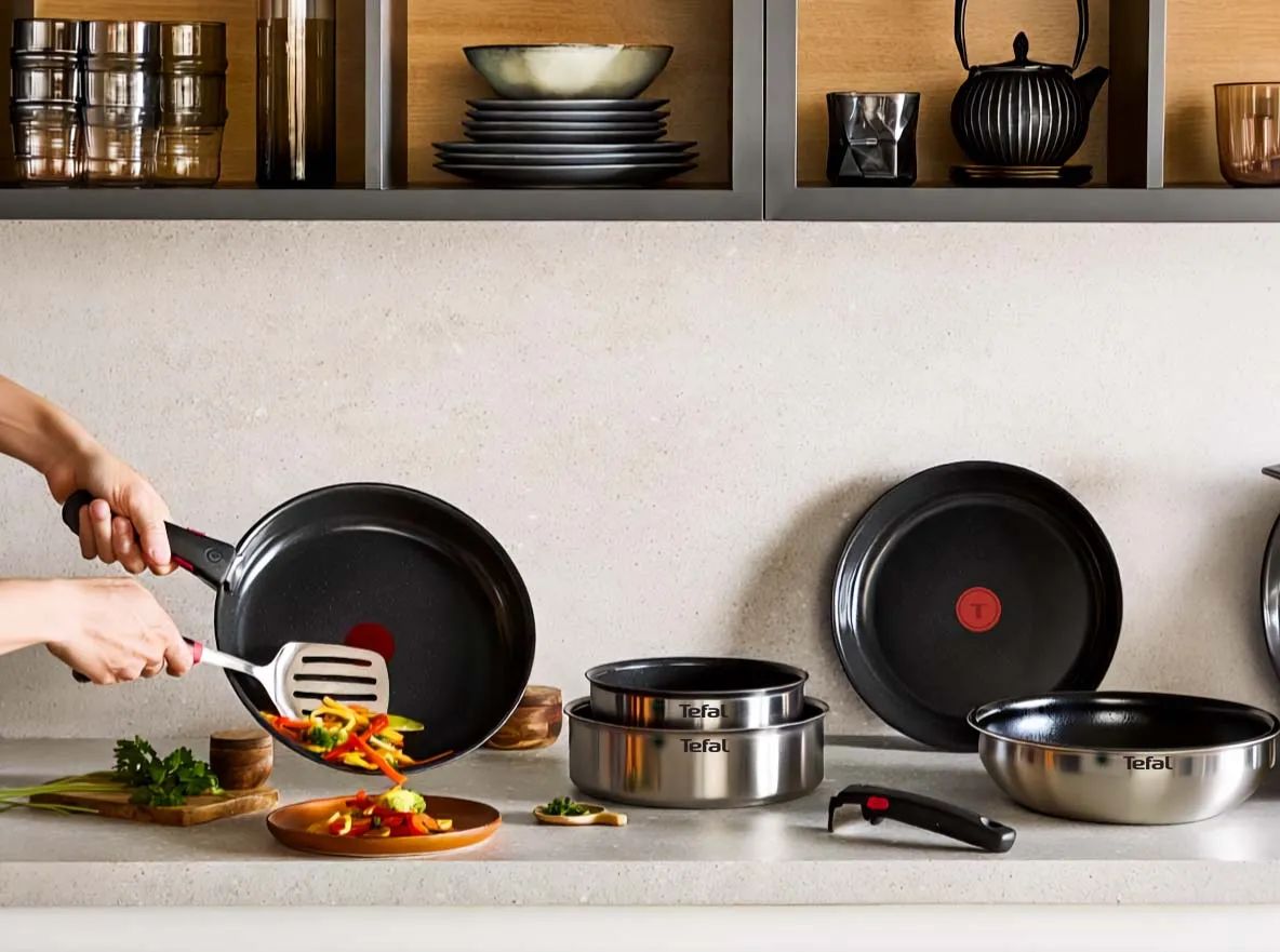 Tefal Stegepander Ingenio Emotion Plus SS Stegepandesæt - 3 dele i Sølvfarvet, 4