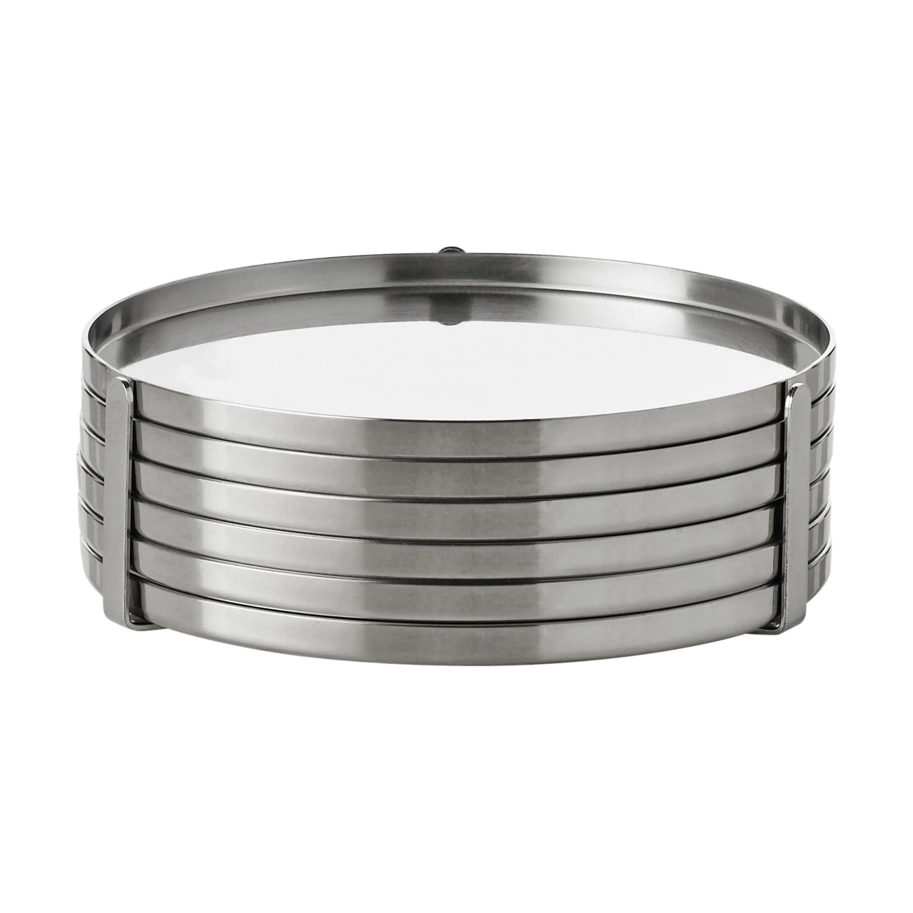 Stelton Glasbrikker og coasters Cylinda-line AJ Glasbrik - 6 stk. i Sølvfarvet, 8,5, 1