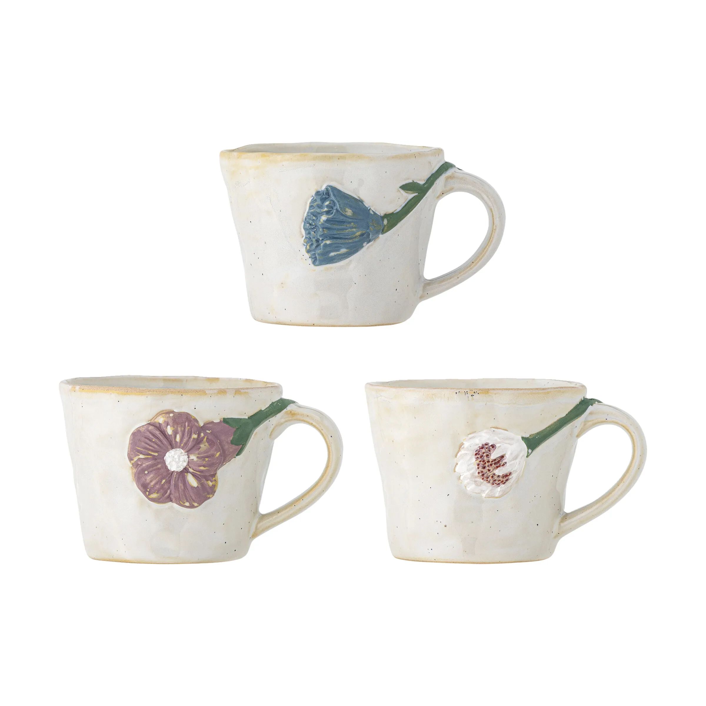 Creative Collection Krus og kopper med hank Loua Kop - 3 stk. i Hvid, 1