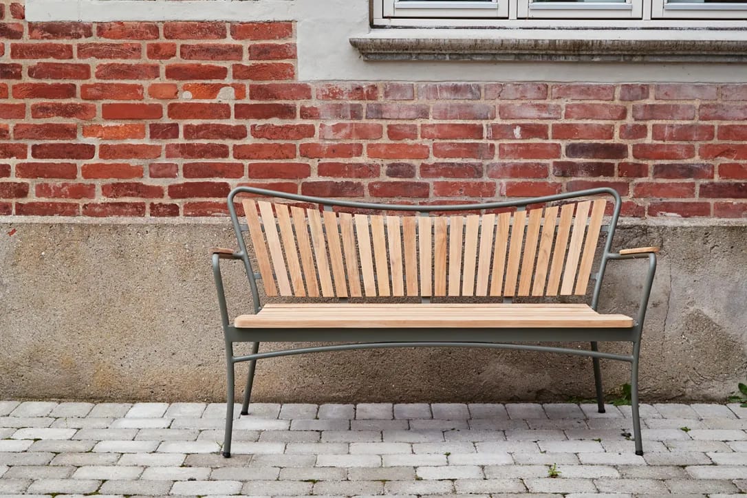 Mandalay Havebænke Marguerit Havebænk i Olivengrøn, 143 cm, 3