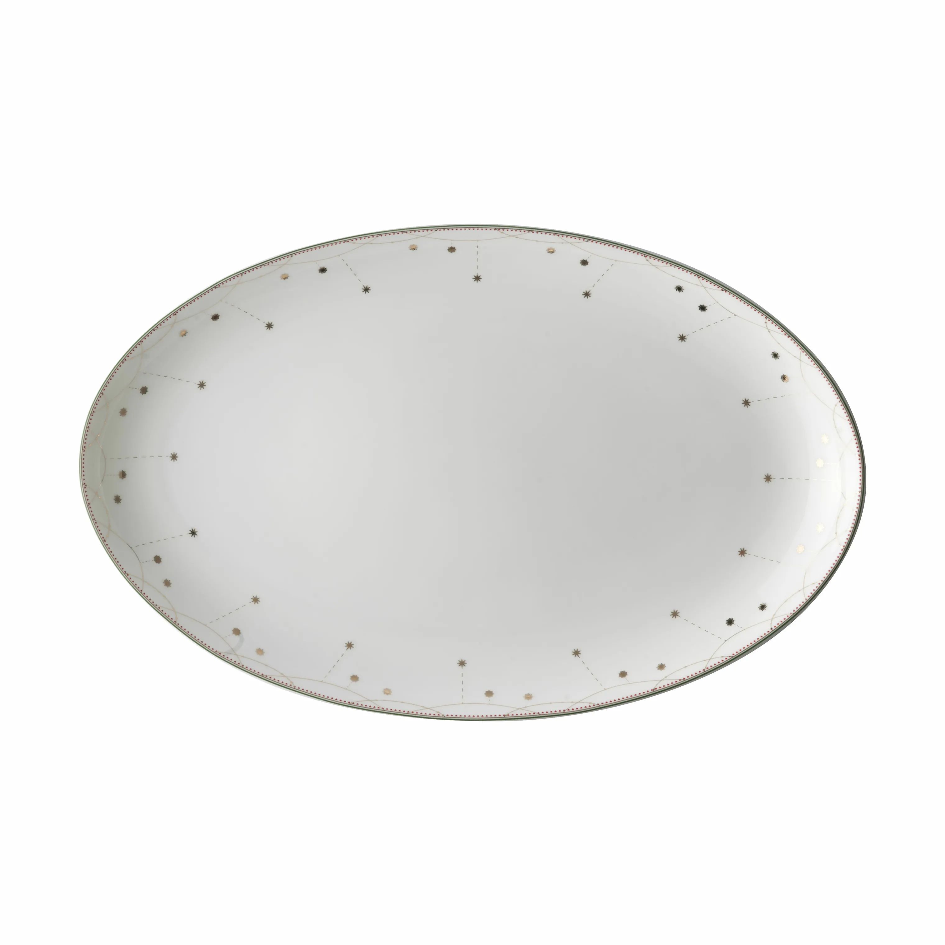 Wik & Walsøe Serveringsfade Julemorgen Girlander Fad i Multifarvet, 24,5 cm, 1
