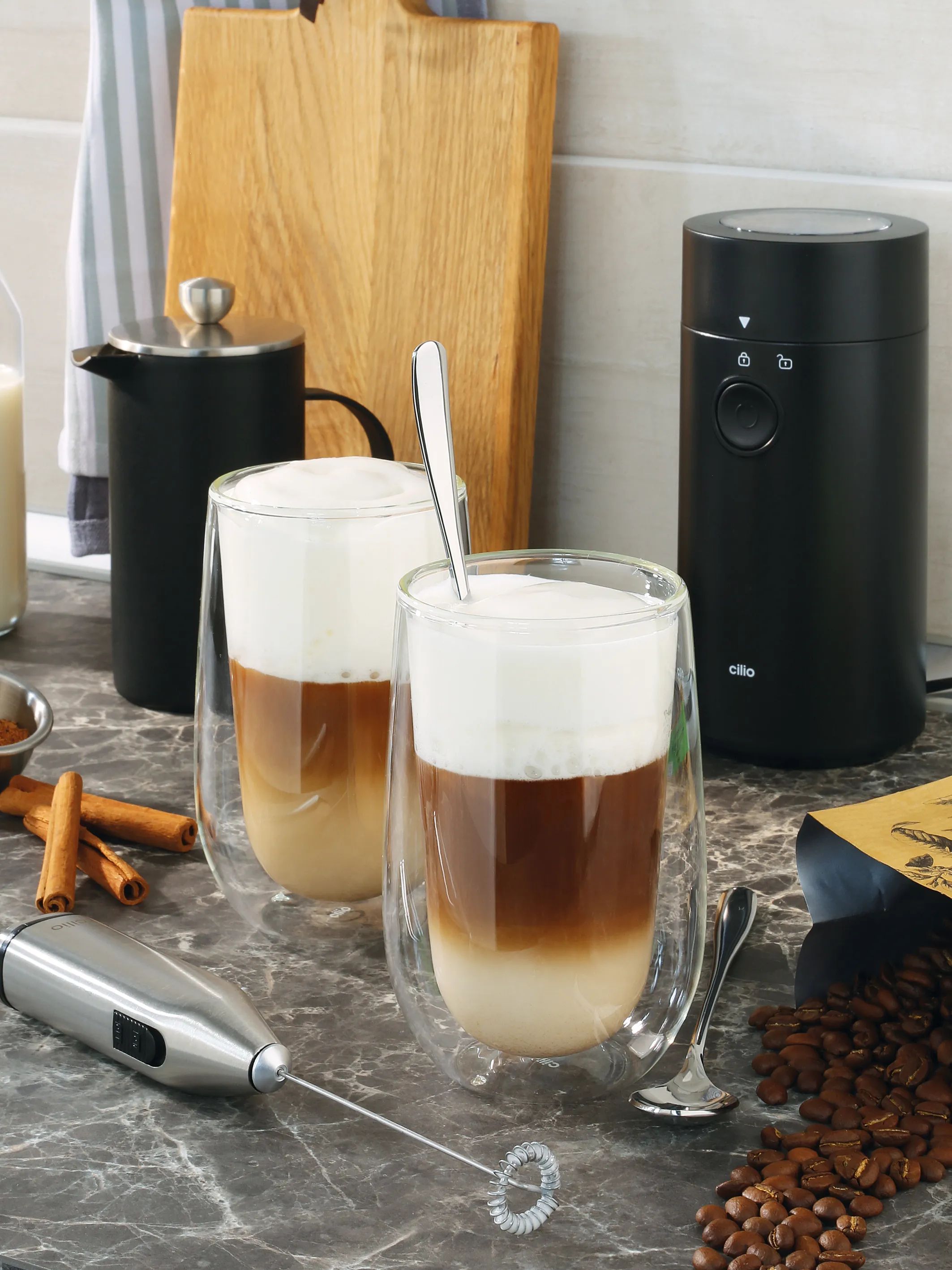Cilio Termoglas Verona Latte Macchiato-glas - 2 stk. i Klar, 5