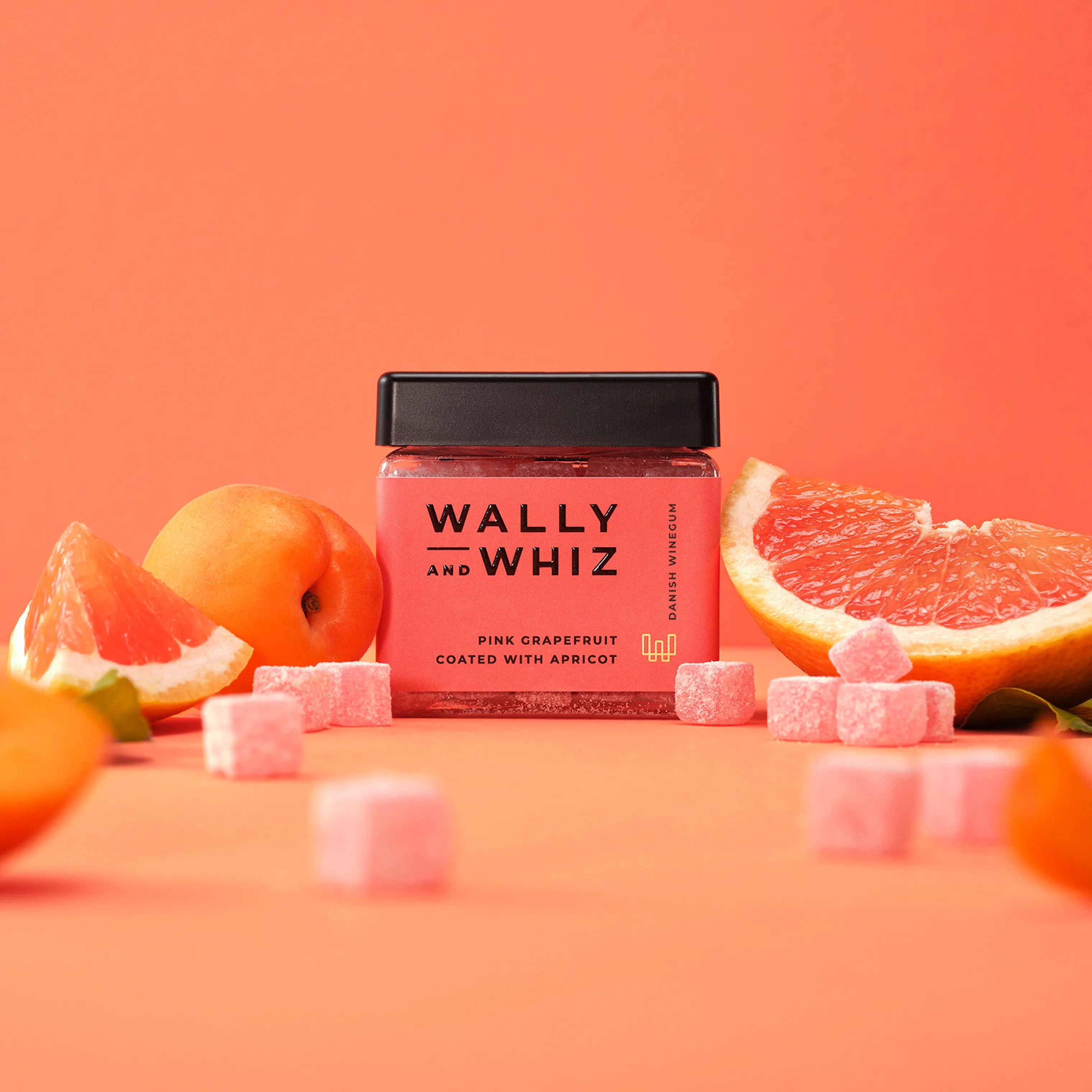 Wally and Whiz Søde sager Vingummi - Grapefrugt med abrikos i 140 gram, 2