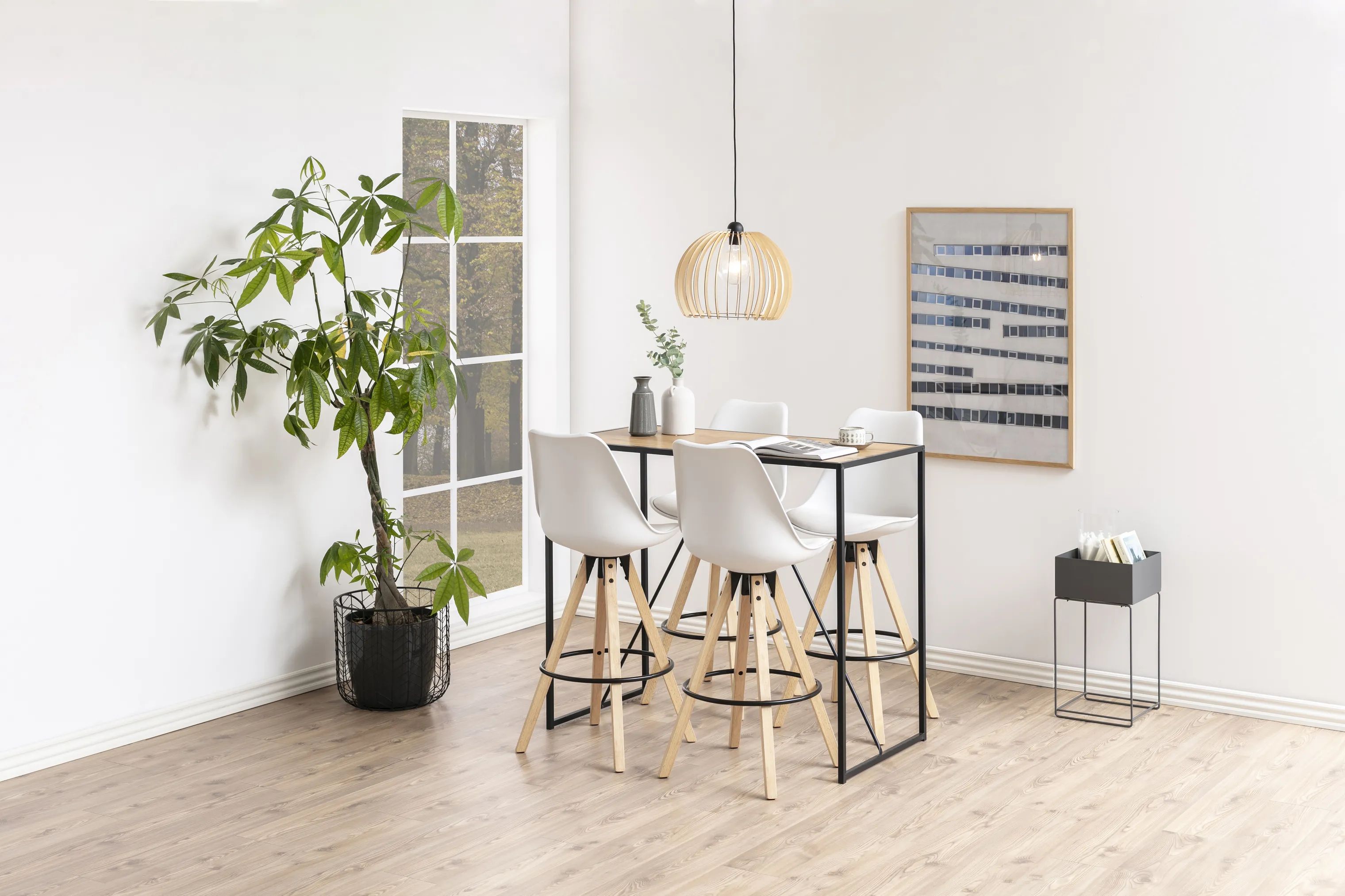CASA Living Barborde Seaford Barbord i vild eg/mat sort, 5