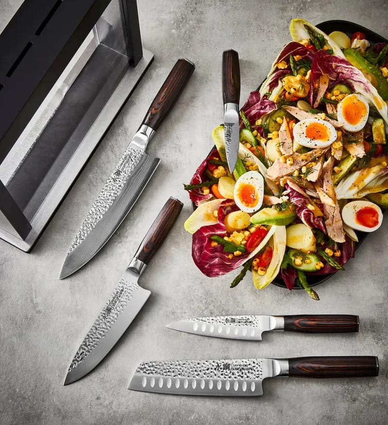 THE CUSTOM CHEF™ Knivblokke med knive Cuisine::pro® Damashiro® EMPEROR Cuisine::pro Damashiro Emperor Hisa 2 Knivblok - 6 dele i Brun, 2