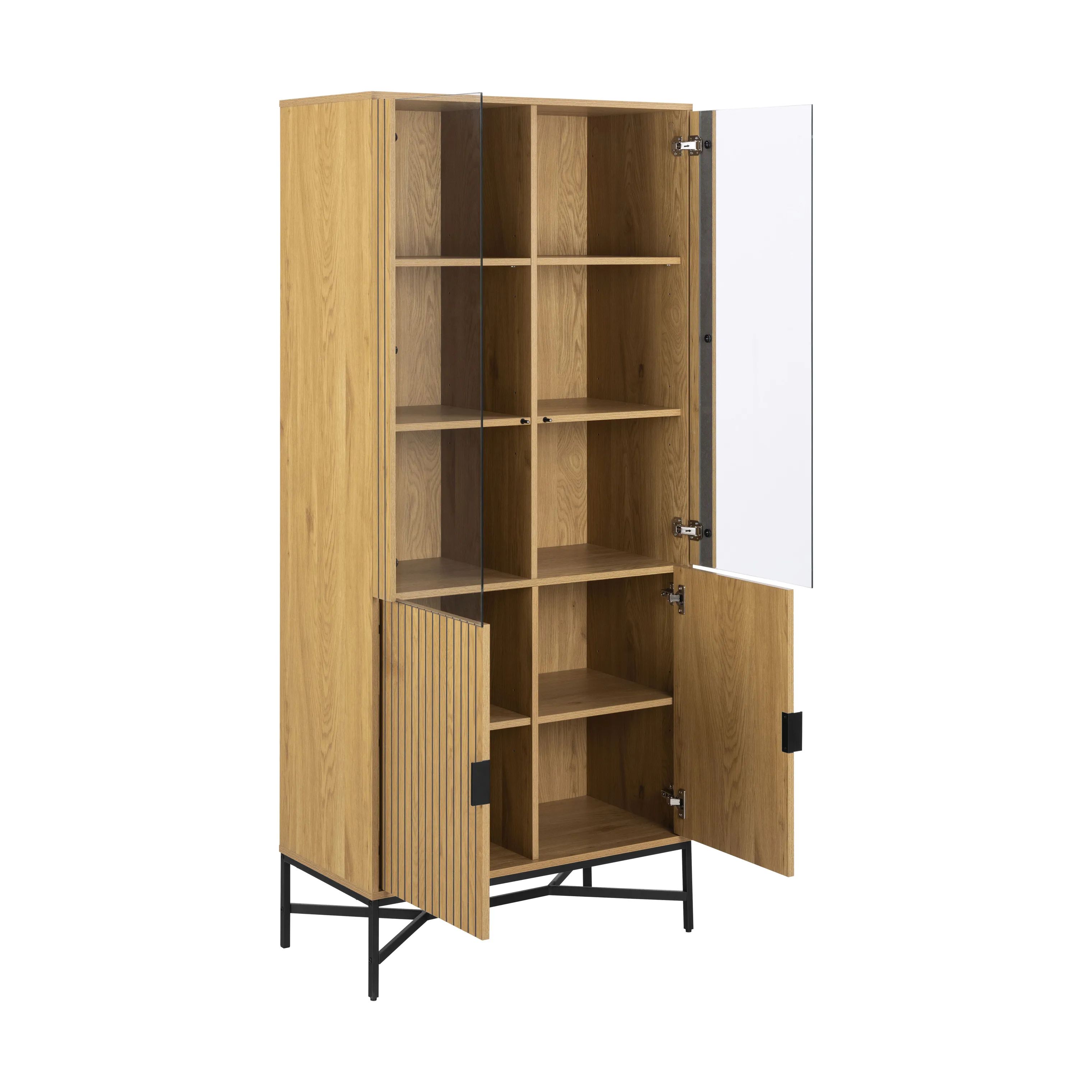 CASA Living Reoler og tilbehør Jaipur Vitrine i Natur/sort, 3
