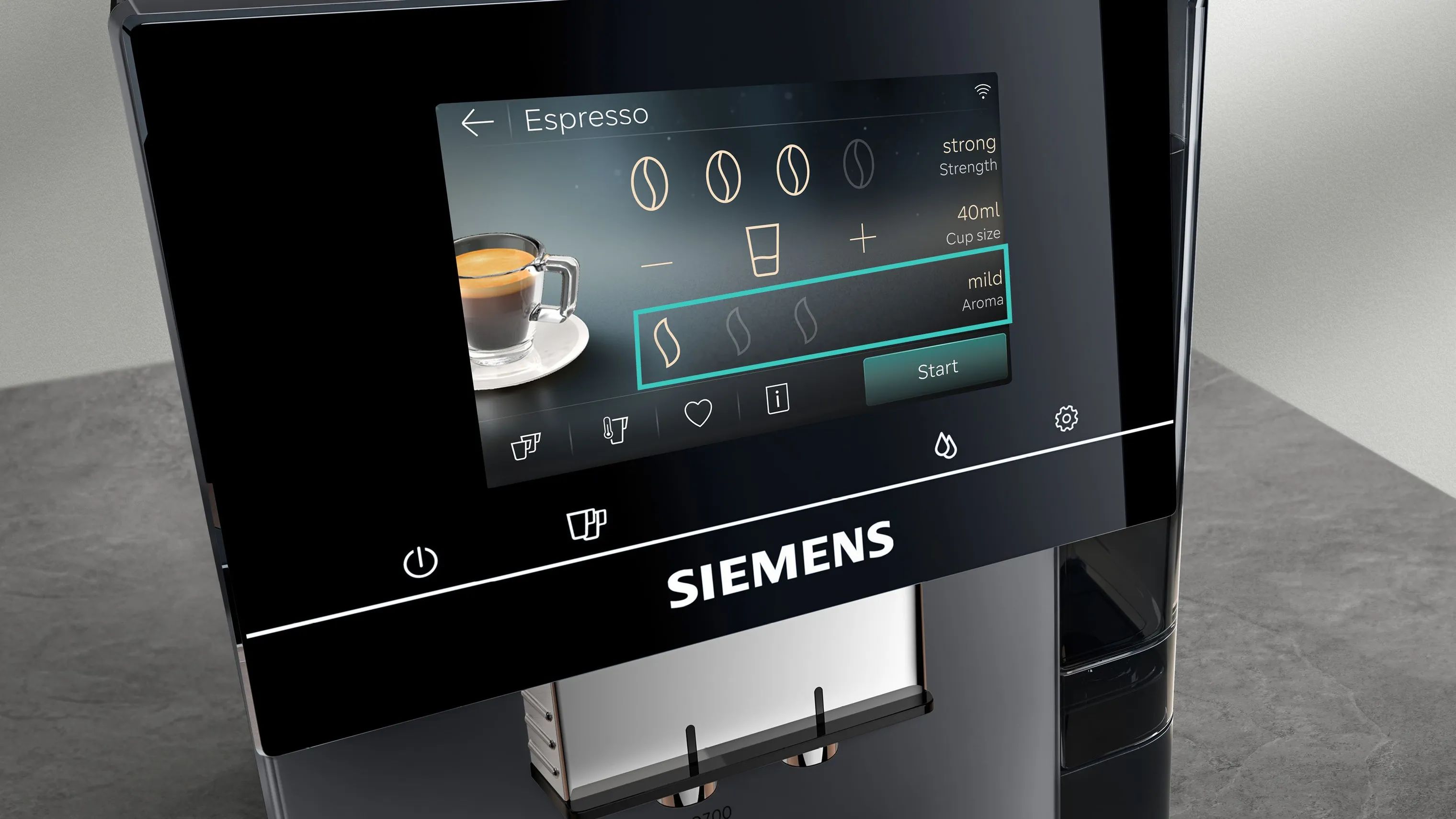 Siemens Espressomaskiner EQ700 iAroma Espressomaskine TP725E01 i Sølv, 5