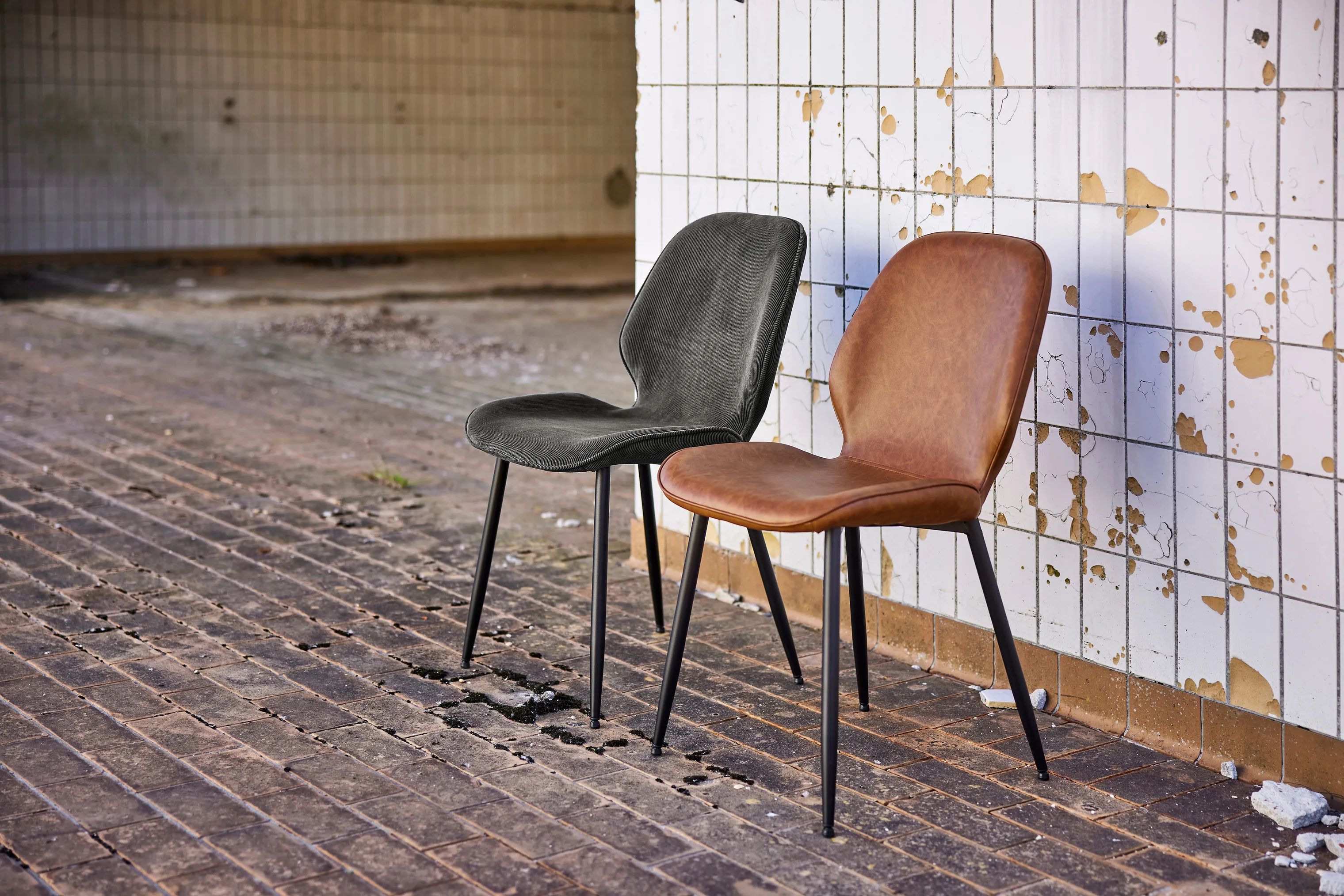 CASA Living Spisebordsstole Femke Spisebordsstol 4 stk. i antracit/sort, 3