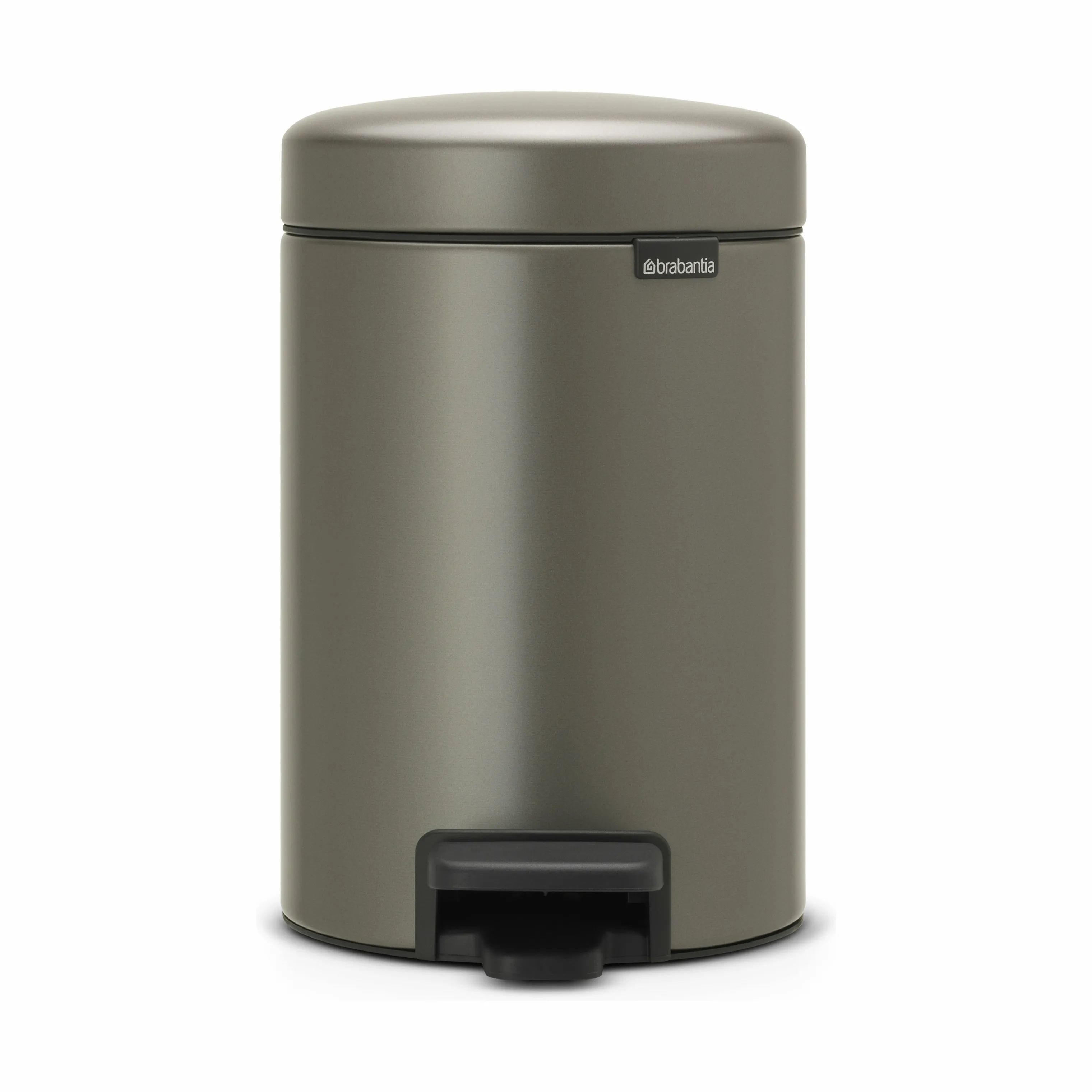 Brabantia Toiletspande NewIcon Pedalspand i Platinum, 3 L, 1