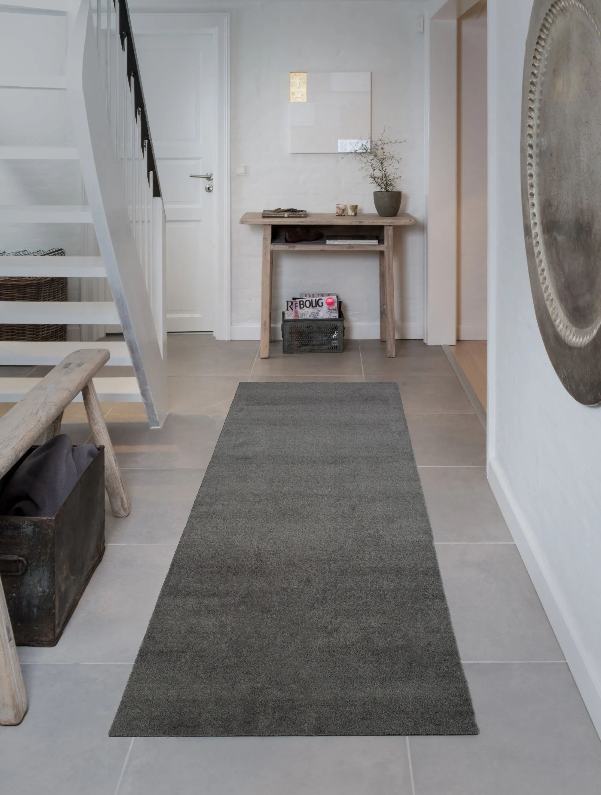 Tica Copenhagen Gulvtæpper Uni Color Gulvtæppe i Steelgrey , B90 x L200 cm, 5