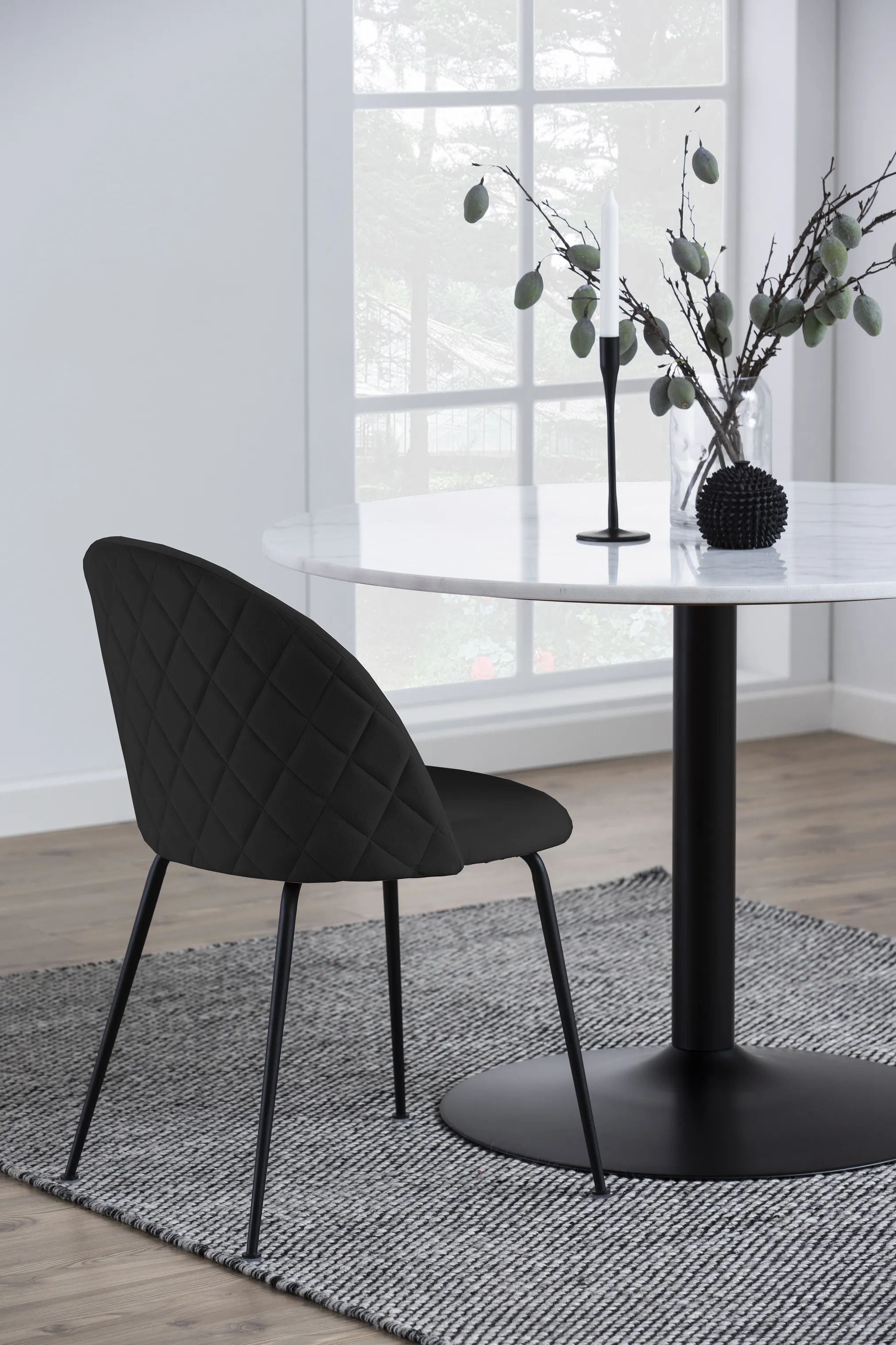 CASA Living Spisebordsstole Louise Spisebordsstol - 2 stk. i sort, 3